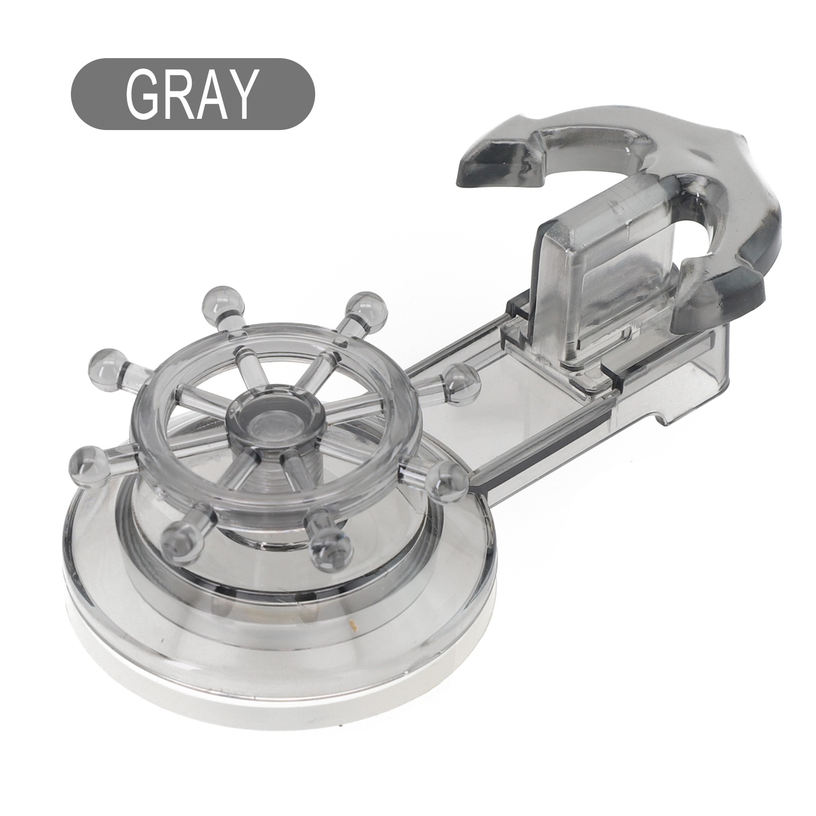 Crochet ventouse transparent gris couleurs attrayantes pour décoration salle de - Imagen 13 de 31
