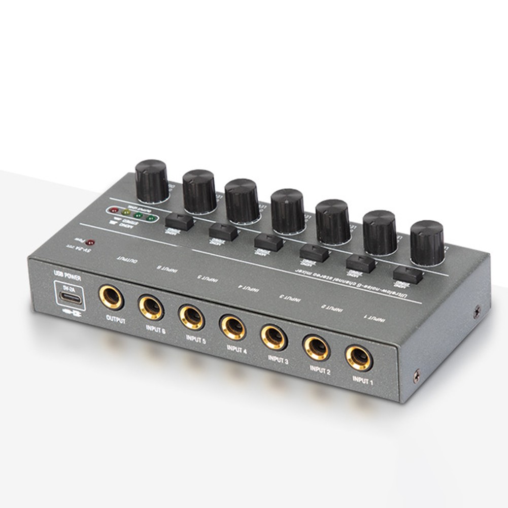 und kompakter USB Powered Line Mixer Sound Mixer für flexible Audiosteuerung - Bild 25 von 28