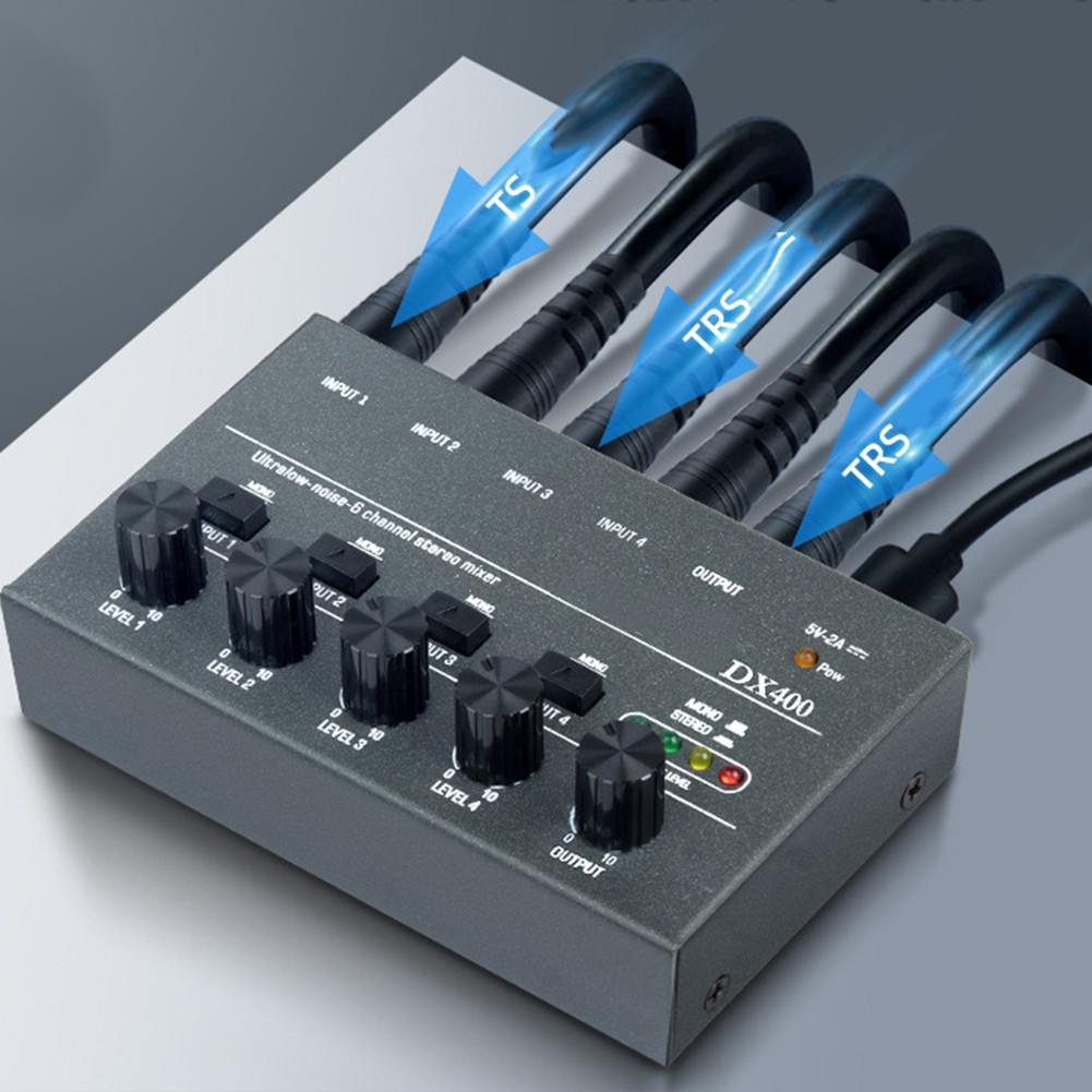 und kompakter USB Powered Line Mixer Sound Mixer für flexible Audiosteuerung - Bild 15 von 28