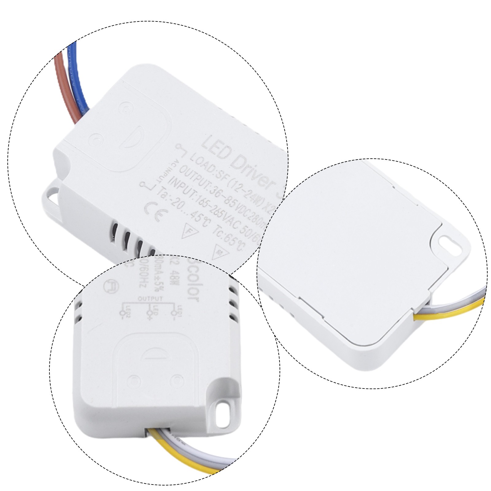 1pc LED Driver 3color Adapter LED Lighting Non-Isolating Transformer Replacement