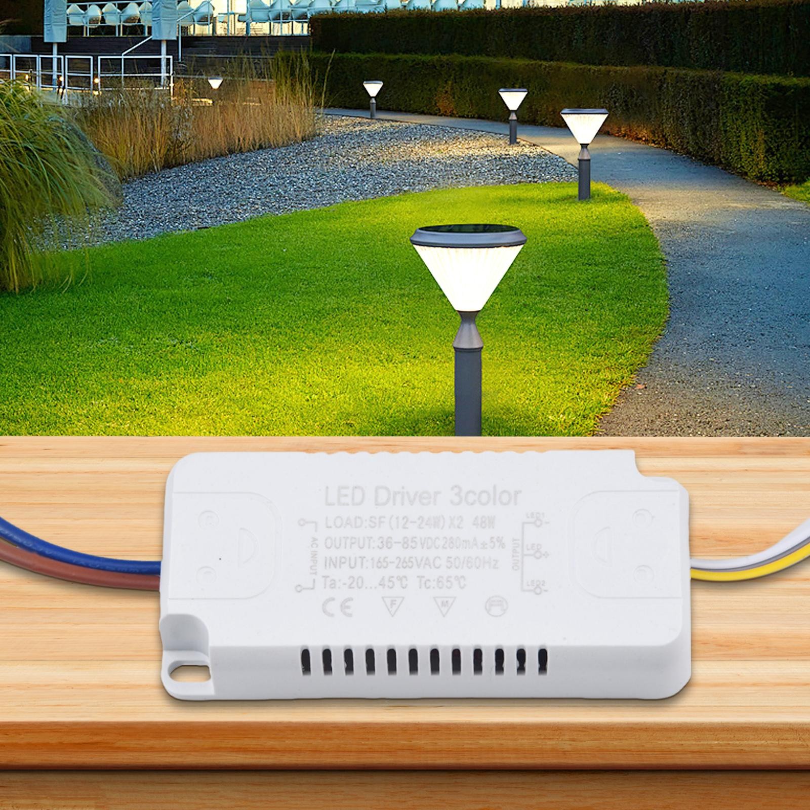 1pc LED Driver 3color Adapter LED Lighting Non-Isolating Transformer Replacement