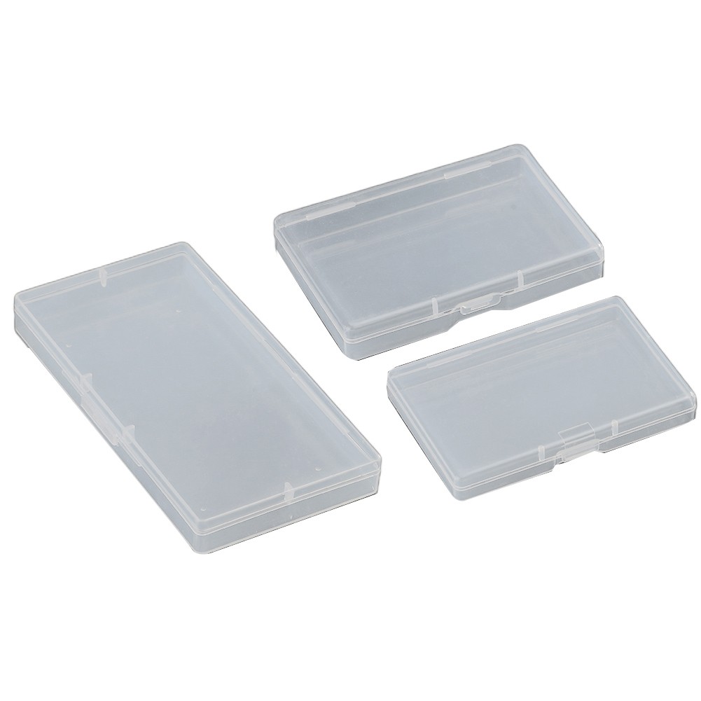 10pcs PP Rectangular Flat Box Stationery Storage Boxes Jewelry Packaging Boxes