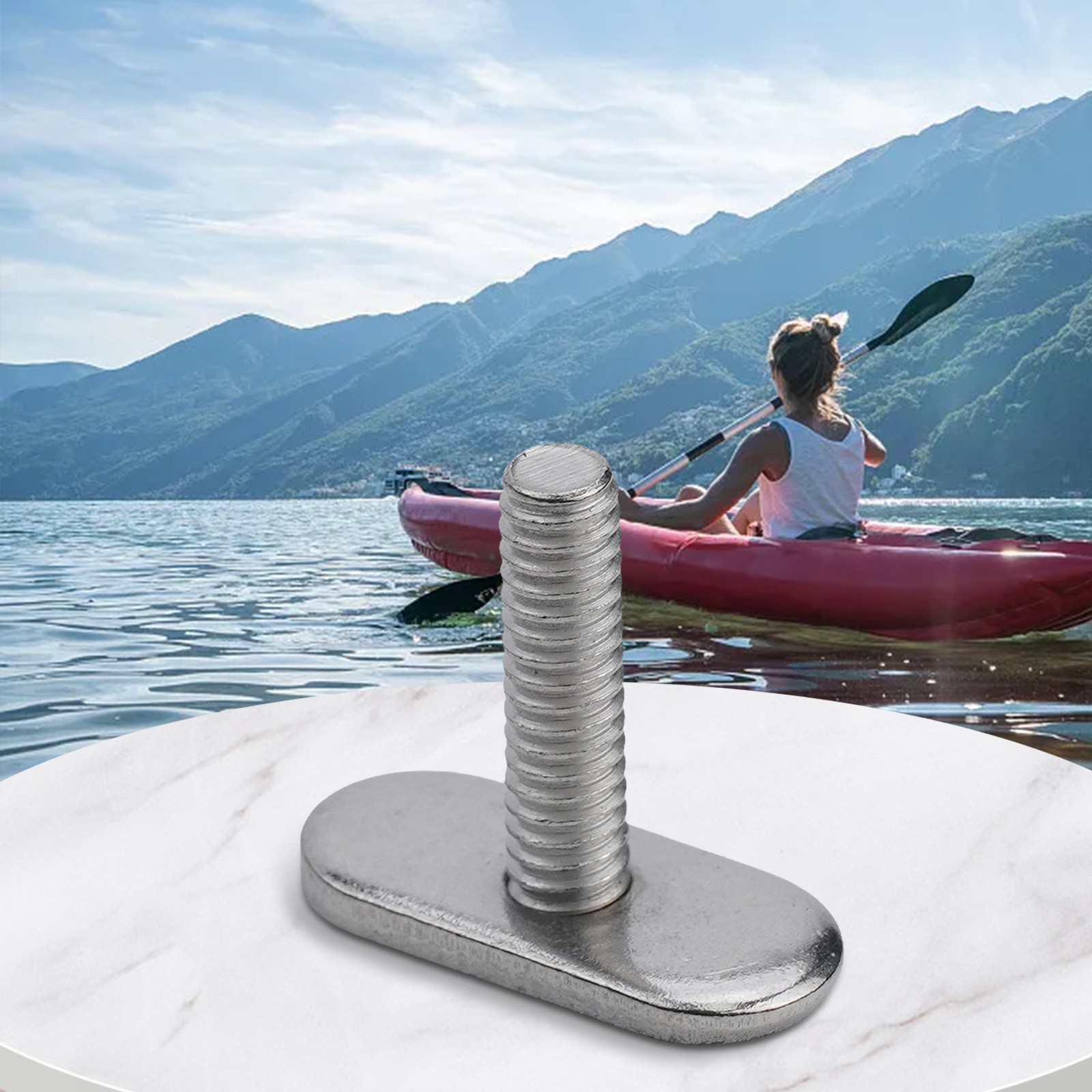 Kit de boulons de montage accessoire pour kayaks petits bateaux en ligne acier inoxydable