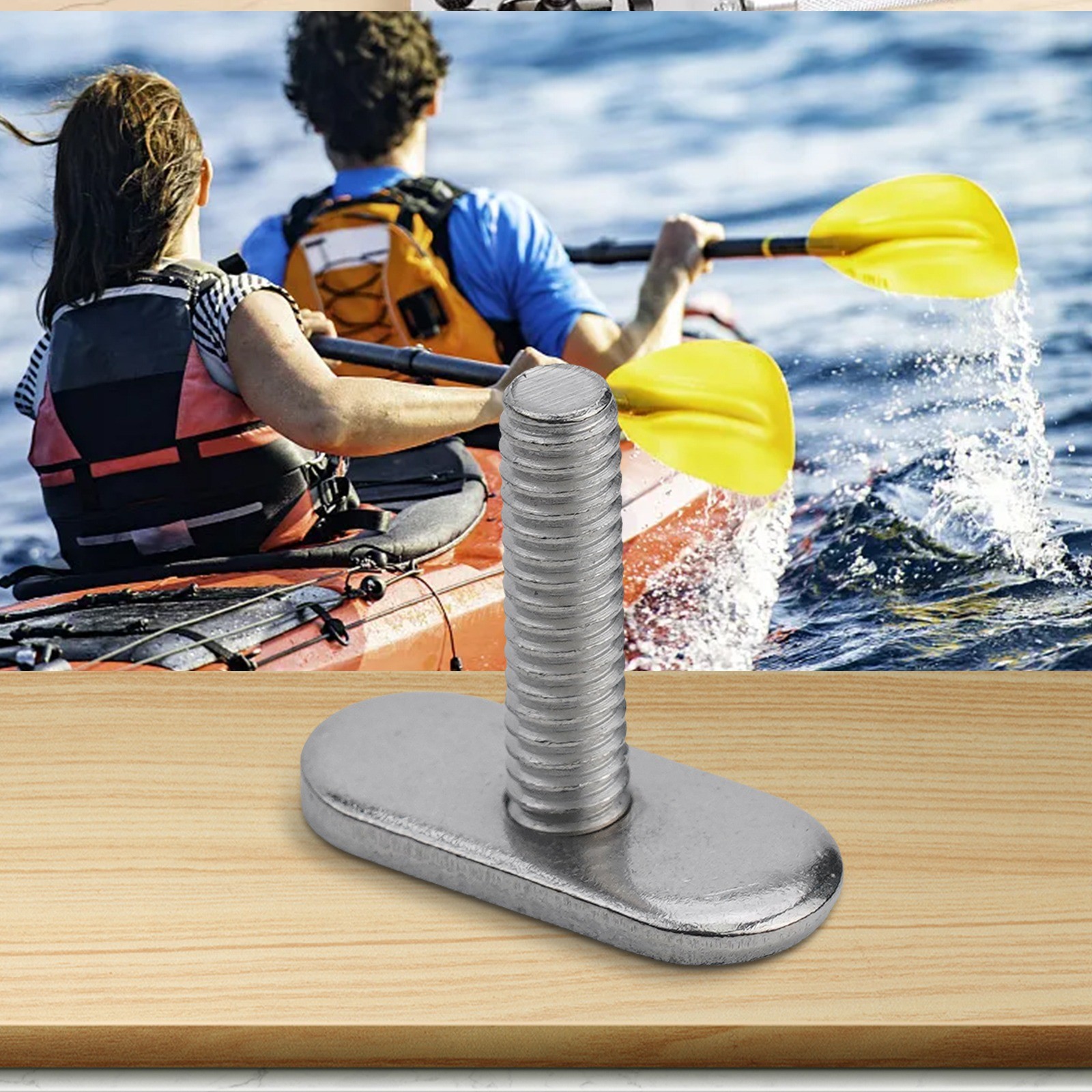Jeu vendre de 4 boulons de voie en acier inoxydable idéal pour kayaks et petits bateau