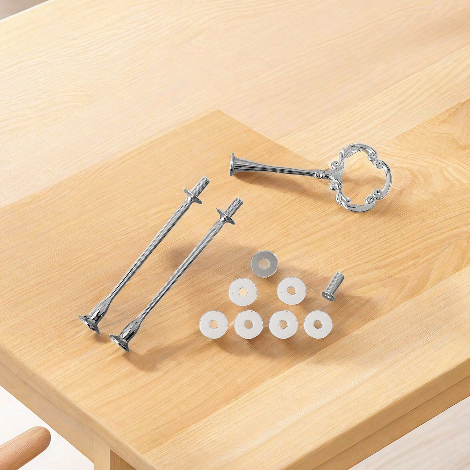 Practical and Functional Cake Plate Stand Cupcake Fittings Silver Golden - Picture 54 of 61