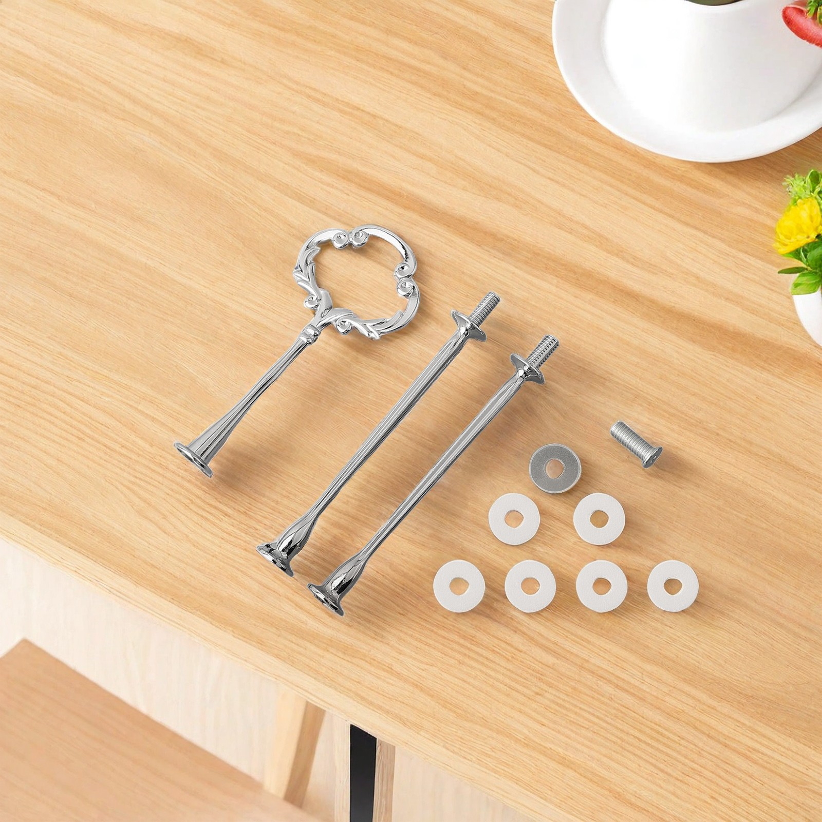 Practical and Functional Cake Plate Stand Cupcake Fittings Silver Golden - Picture 53 of 61