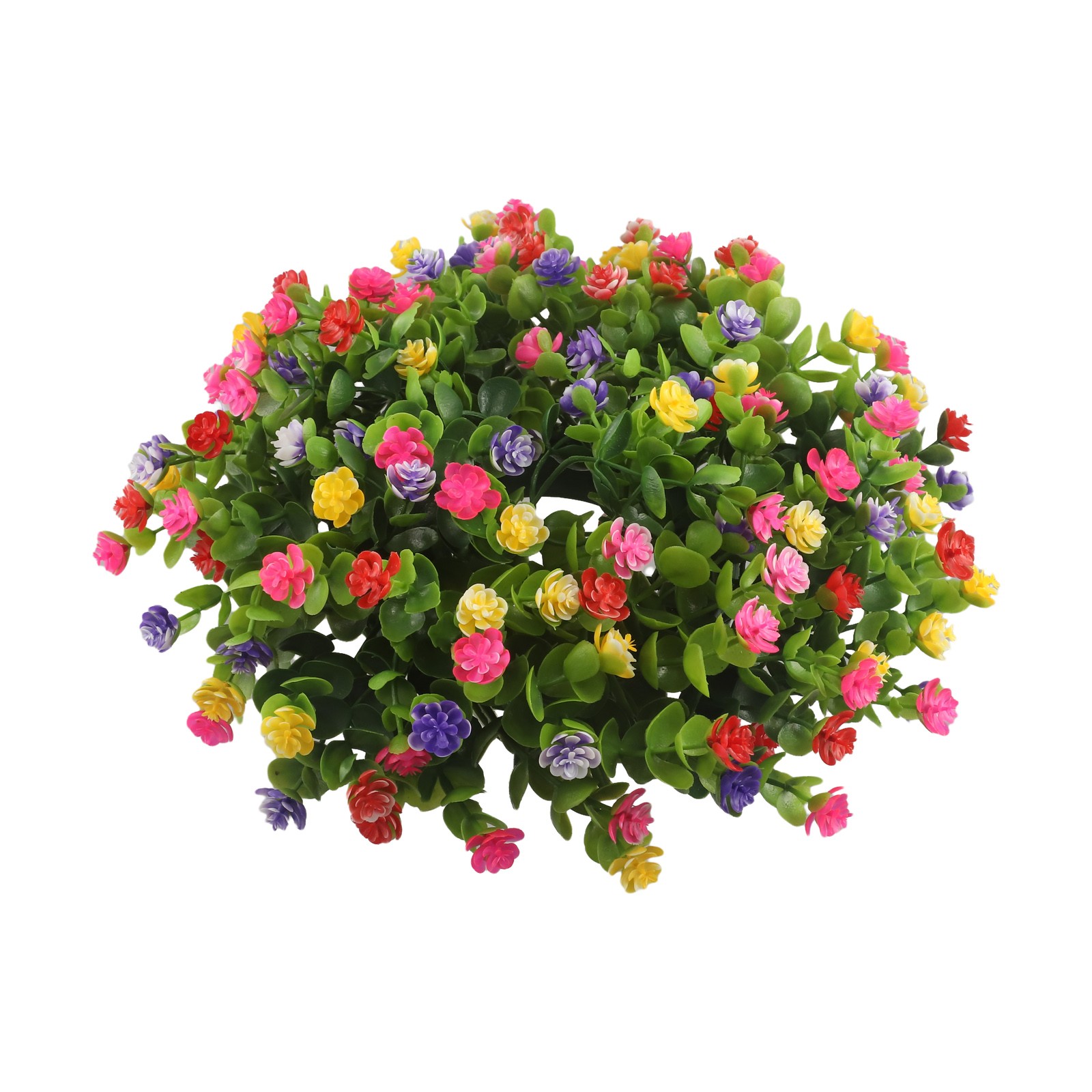 Printemps en été avec couronne deucalyptus liquidation 35 cm pour porte dentrée ou présentoir mural