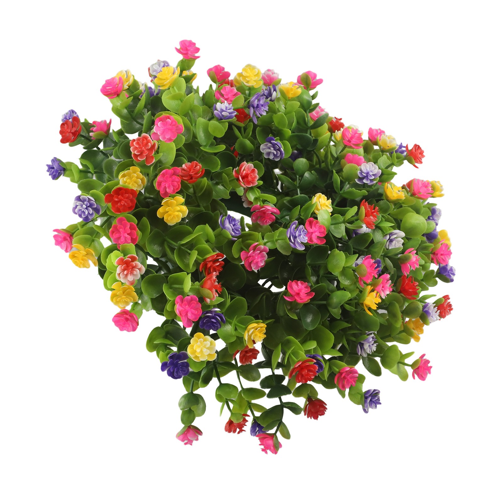 Printemps en été avec couronne deucalyptus liquidation 35 cm pour porte dentrée ou présentoir mural