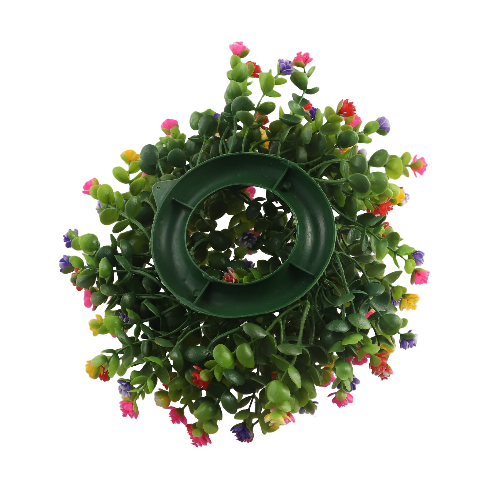 Printemps collection en été avec couronne deucalyptus 35 cm pour porte dentrée ou présentoir mural