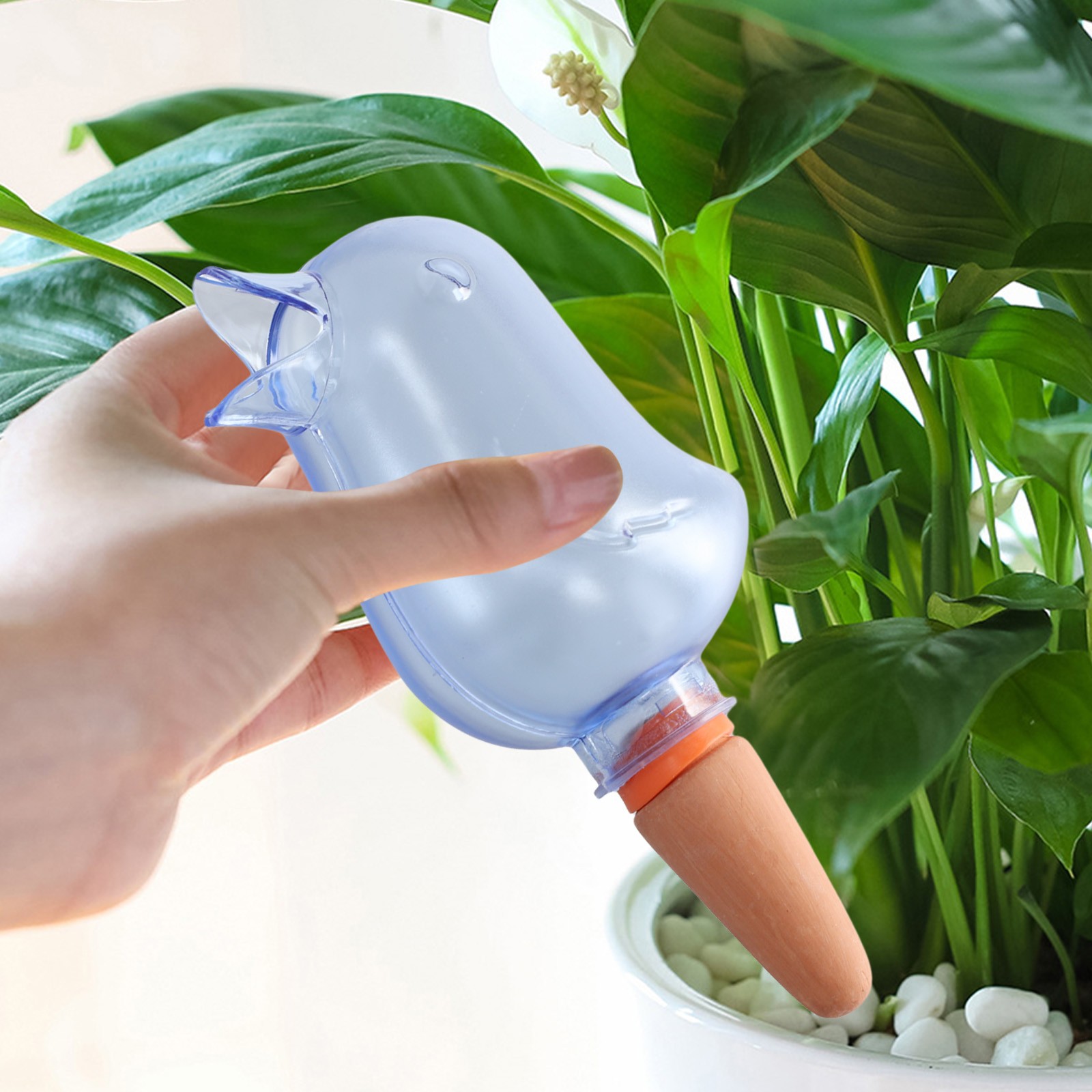 Seamless Integration Bird Shape Drip Irrigation 200ml Capacity Terracotta Tail