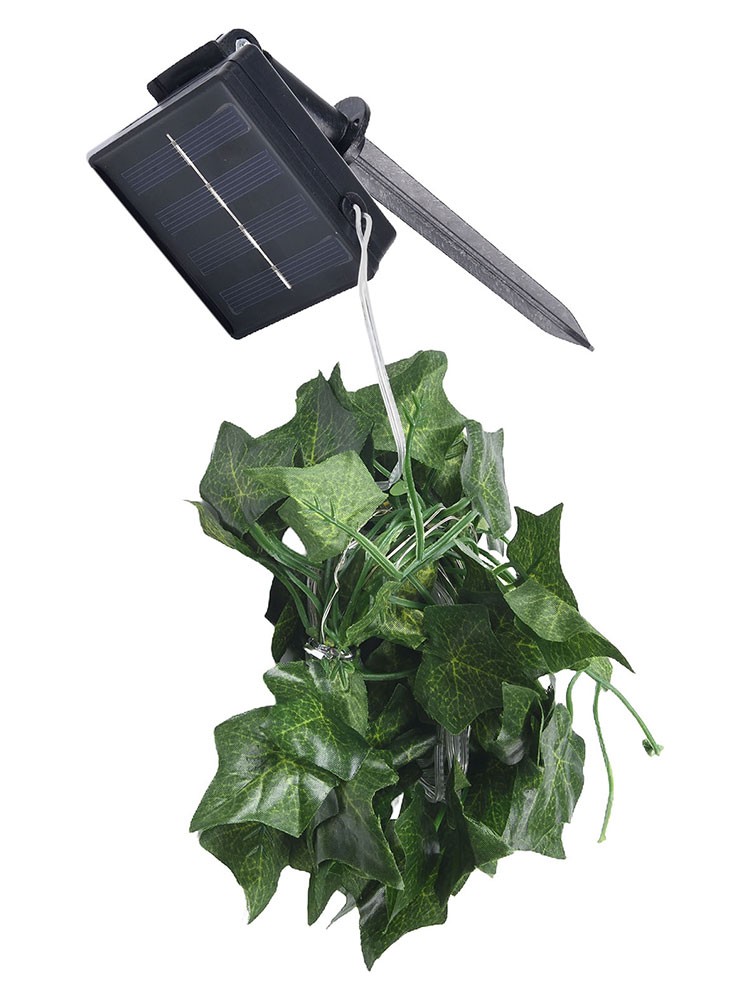 Illuminate Your Yard with Artificial Solar Vine String Lights and Ivy Leaf - Picture 22 of 24