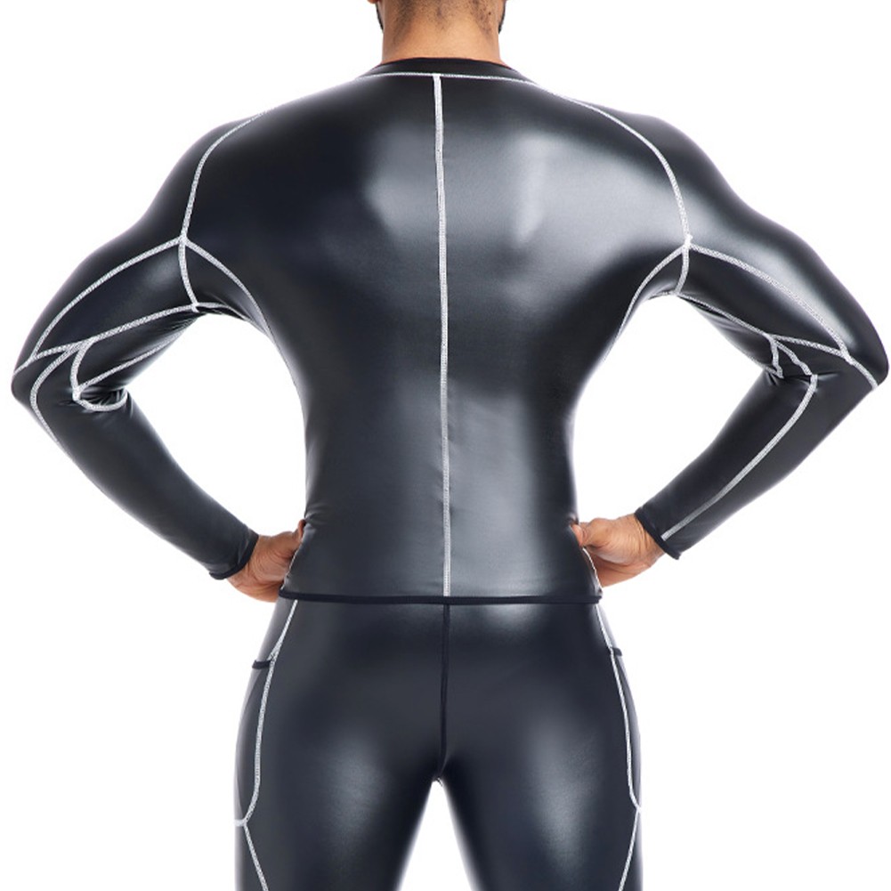 Manteau veste à manches longues noir vente en gros humide look body shapers vêtements de for