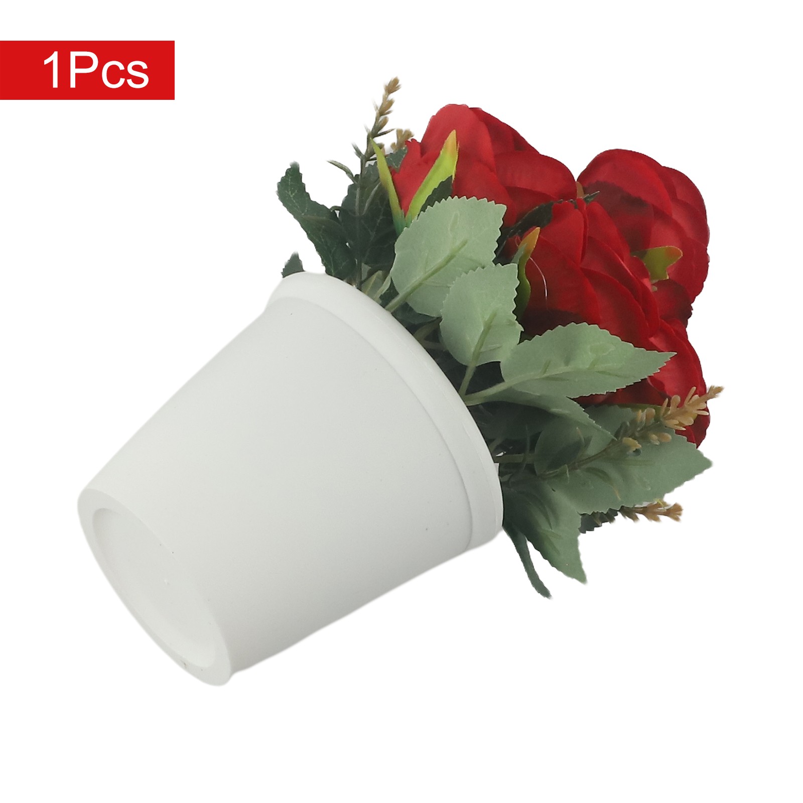 Rosa Fiore Artificiale Piante Feste Squisito Freshing Naturale IN Vaso - Foto 16 di 36