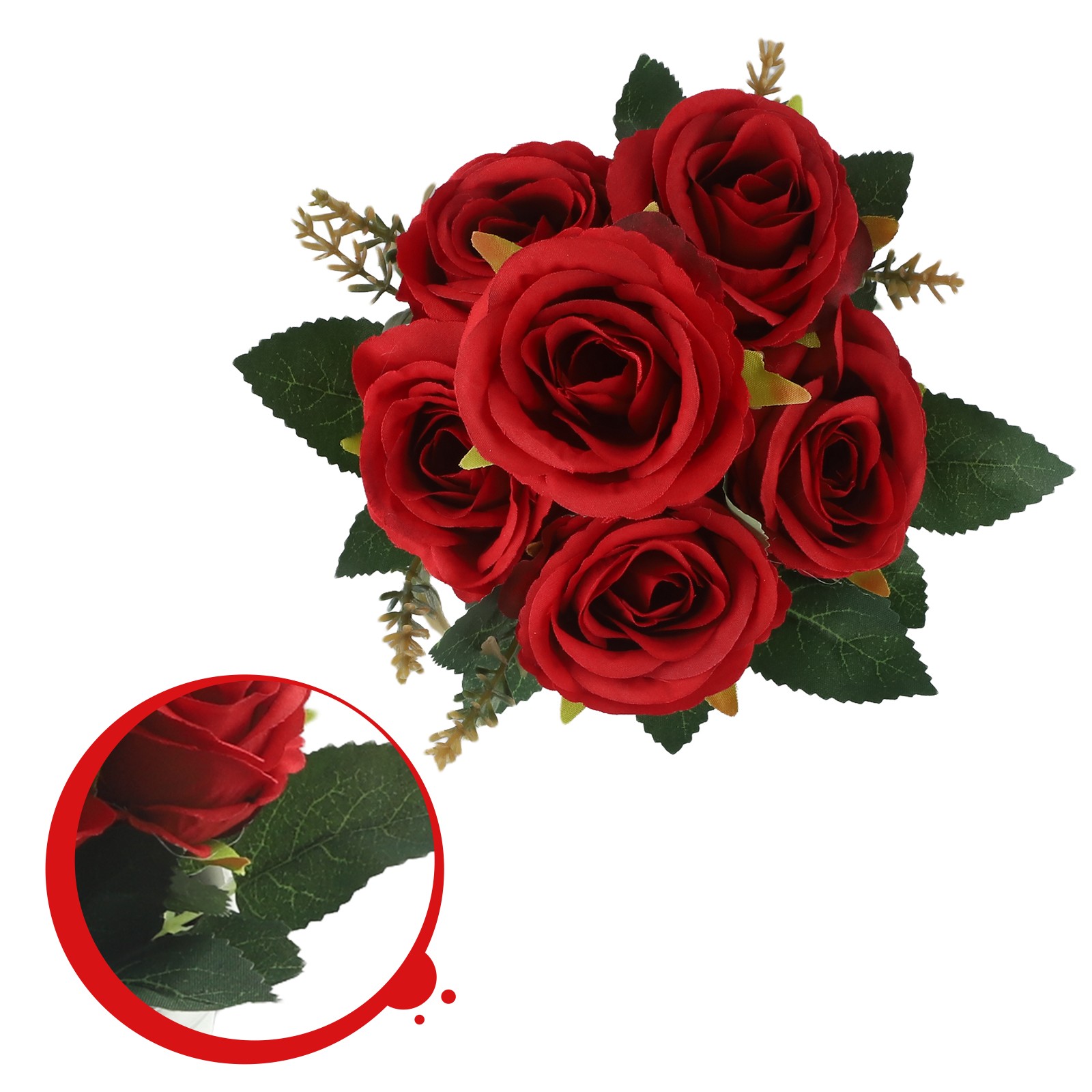 Rosa Fiore Artificiale Piante Feste Squisito Freshing Naturale IN Vaso - Foto 15 di 36