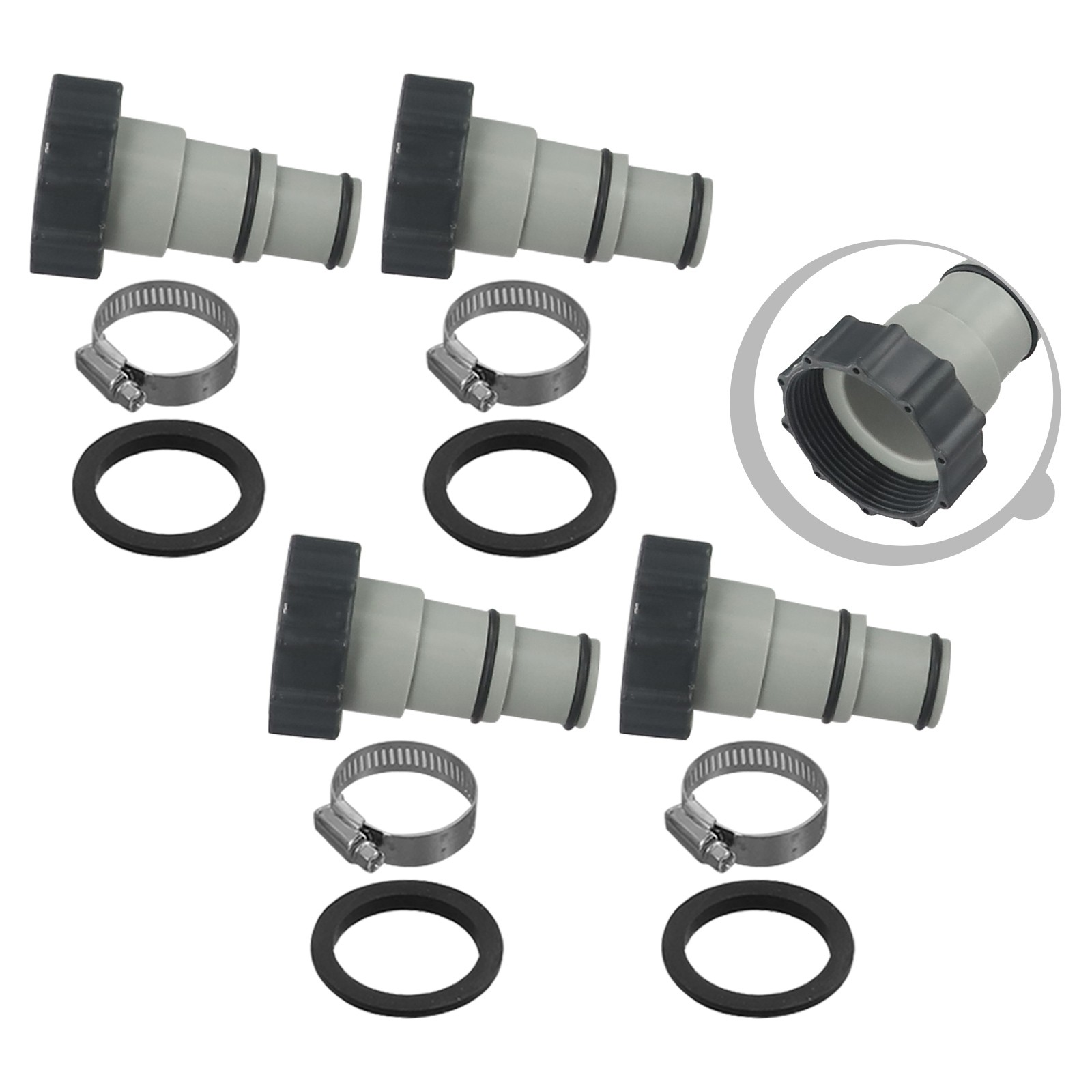 Threaded to Clamp Style Hose Adapter for Intex Pool with 1.5 and 1.25-Inch Hoses - Picture 38 of 48
