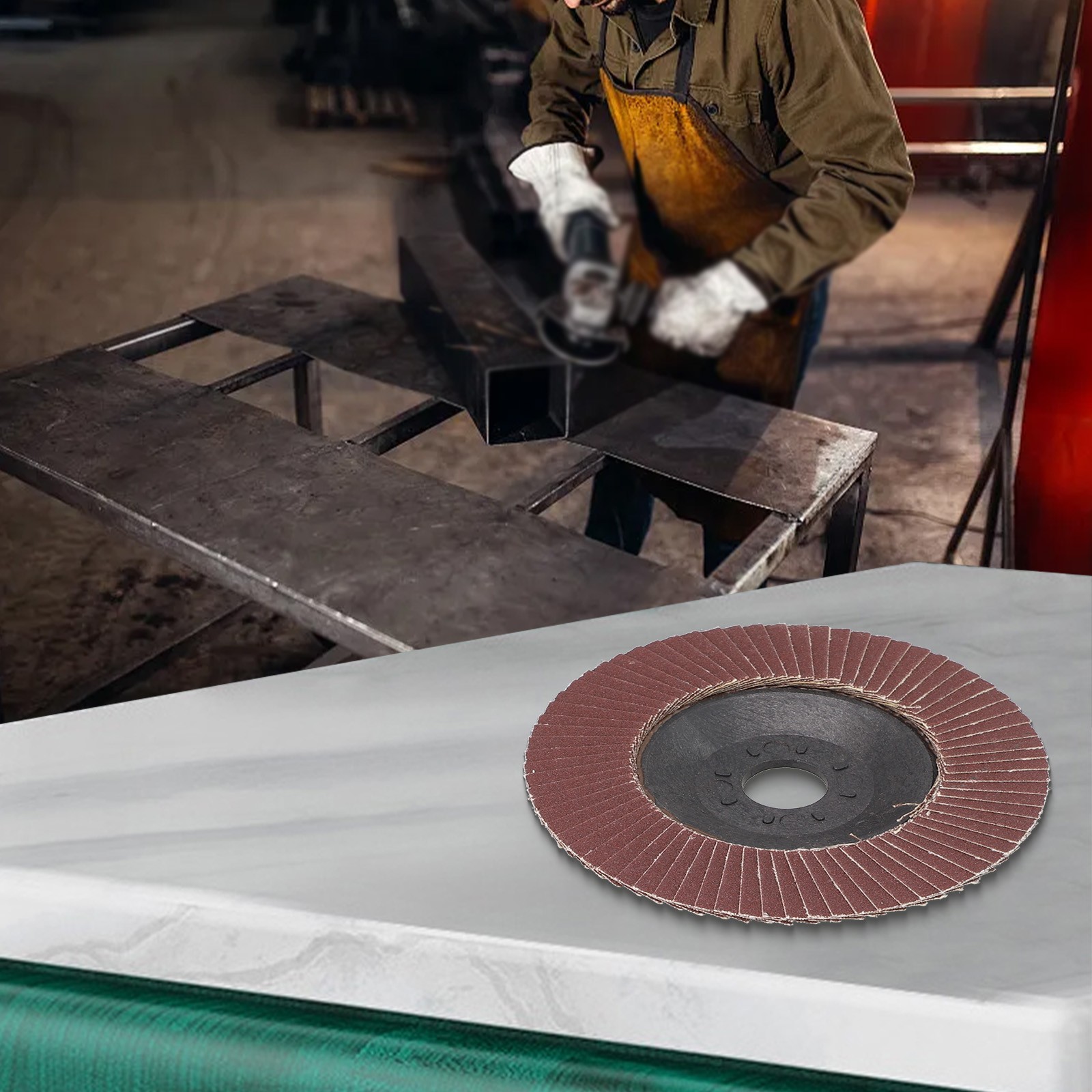 Effective Louver Blade Red Sand Grinding Polishing Discs for Angle Grinders - Picture 44 of 47