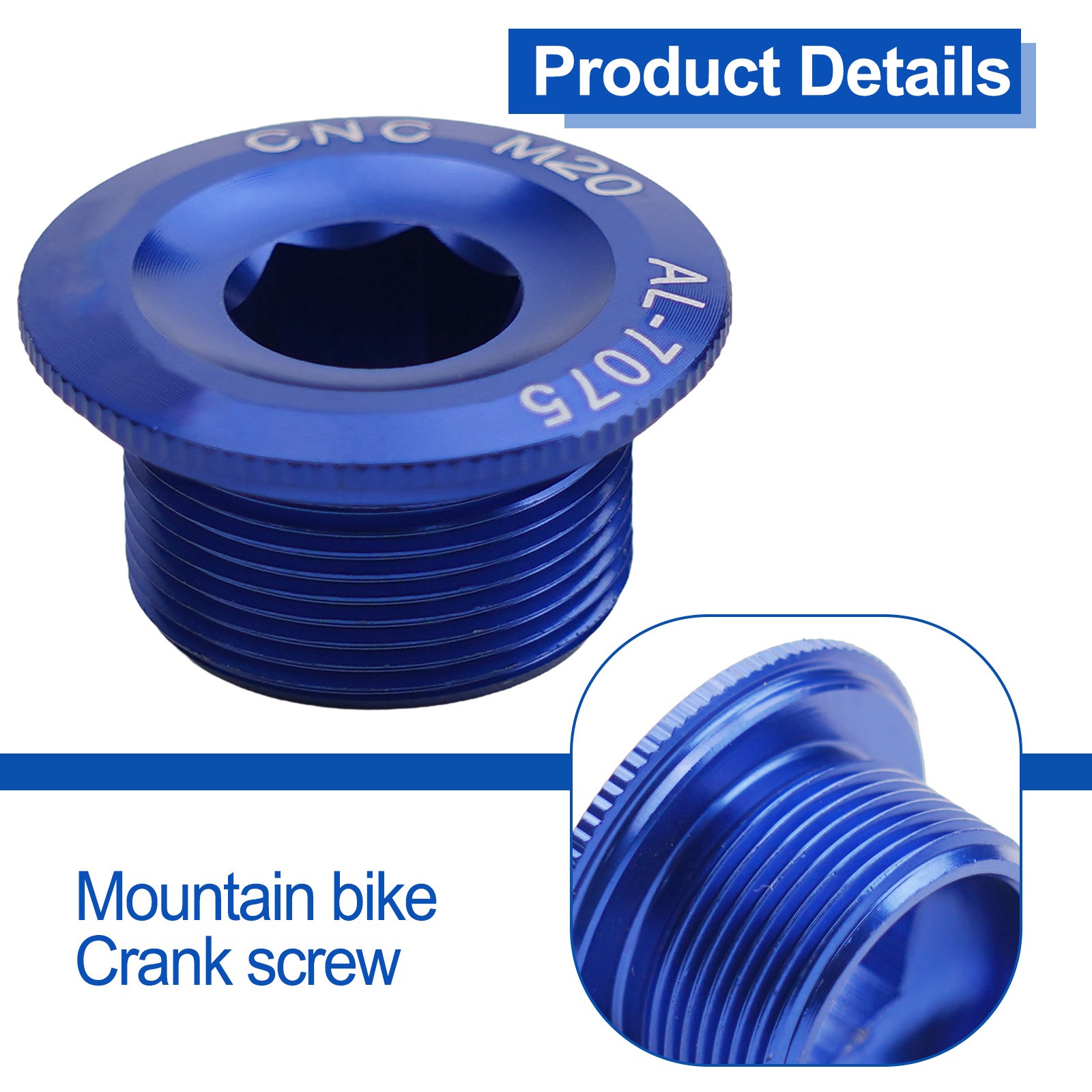 Road Bike Aluminum Alloy Crank Arm Fixing Bolt Crank Cover Screws M18/M19/M20 - Picture 58 of 62