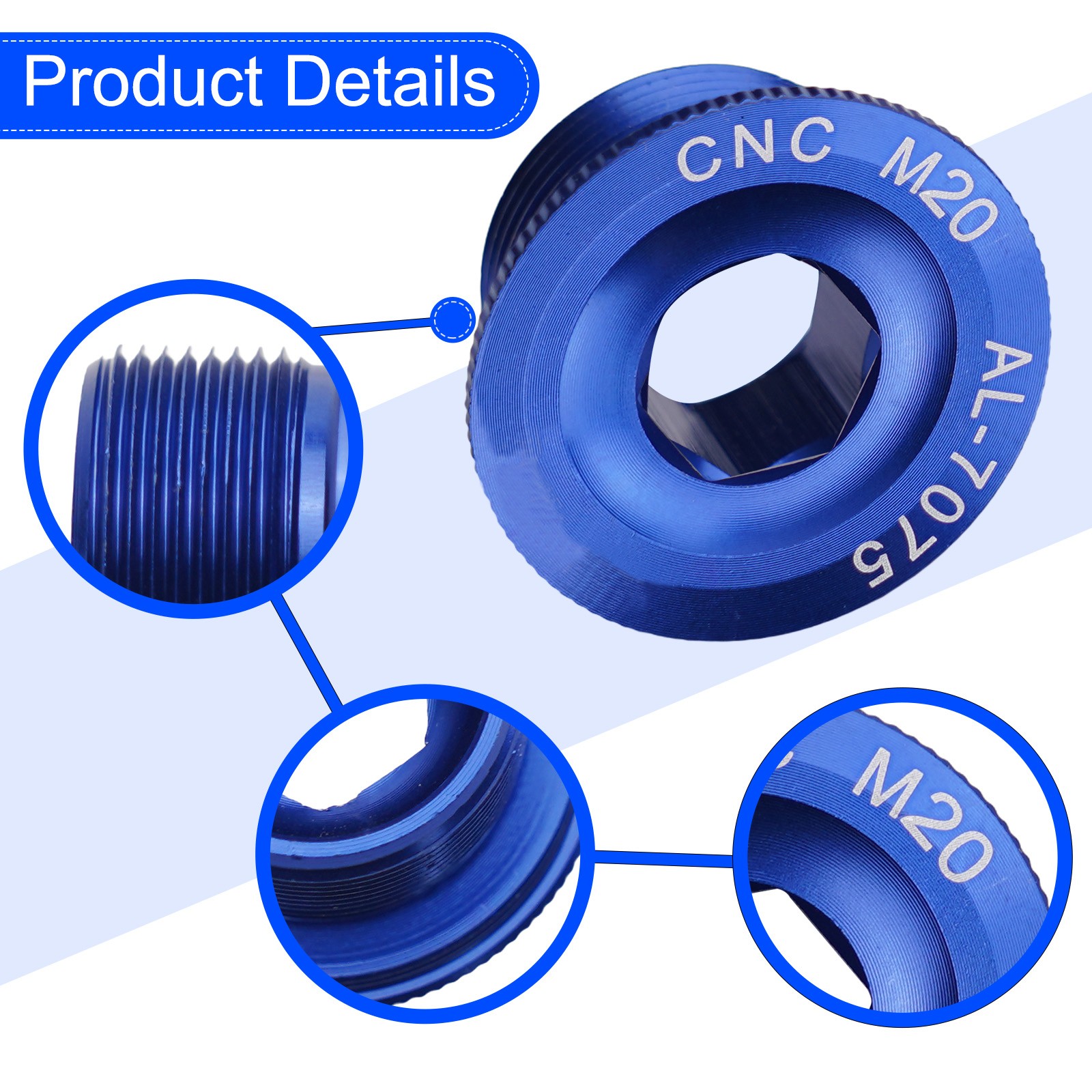 Road Bike Aluminum Alloy Crank Arm Fixing Bolt Crank Cover Screws M18/M19/M20 - Picture 57 of 62