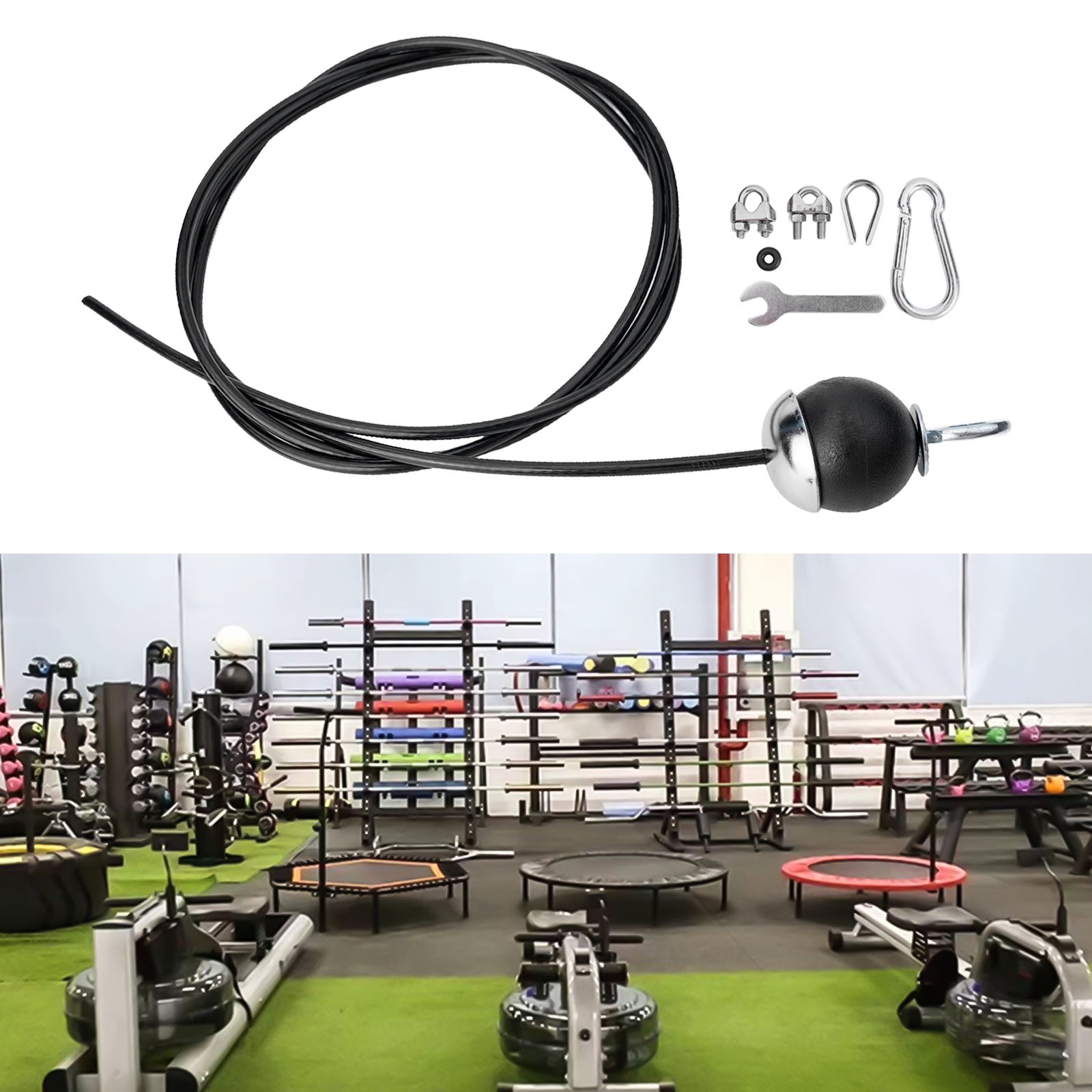 Adjustable Fitness Gym Replacement Cable Heavy Duty Steel Wire Rope for Home Gym