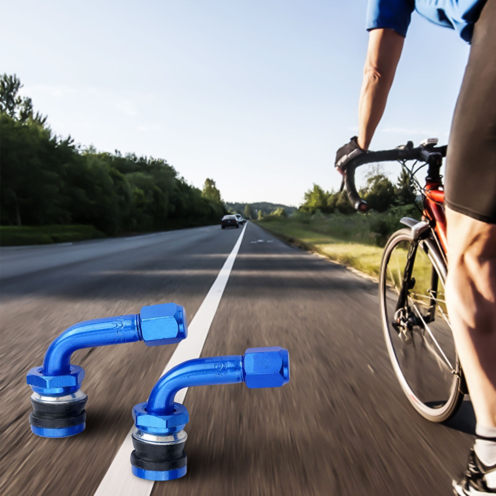 Efficient Electric Bicycle Air Nozzle Copper Material Wide Compatibility