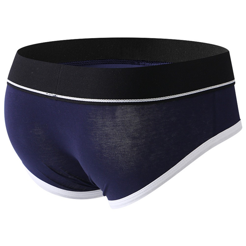 Stylish Men's Pouch Underwear Middle Waist Cotton Briefs for All Seasons - Picture 15 of 24