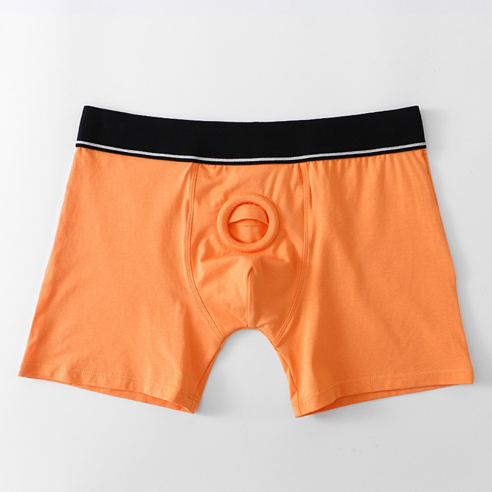 Ropa interior de algodón sexy para hombre calzoncillos de cintura media con agujero suave y transpirable - Imagen 16 de 19
