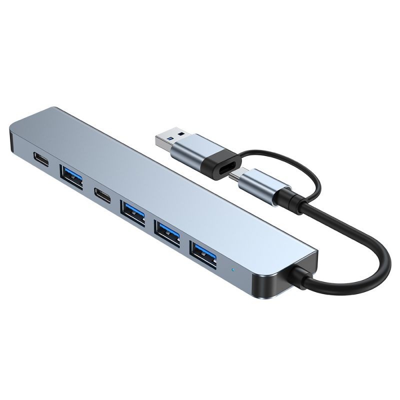 USB3 0 USB C Hub Docking Station 7 Ports TF Card Reader Fast Charge - Zdjęcie 19 z 30
