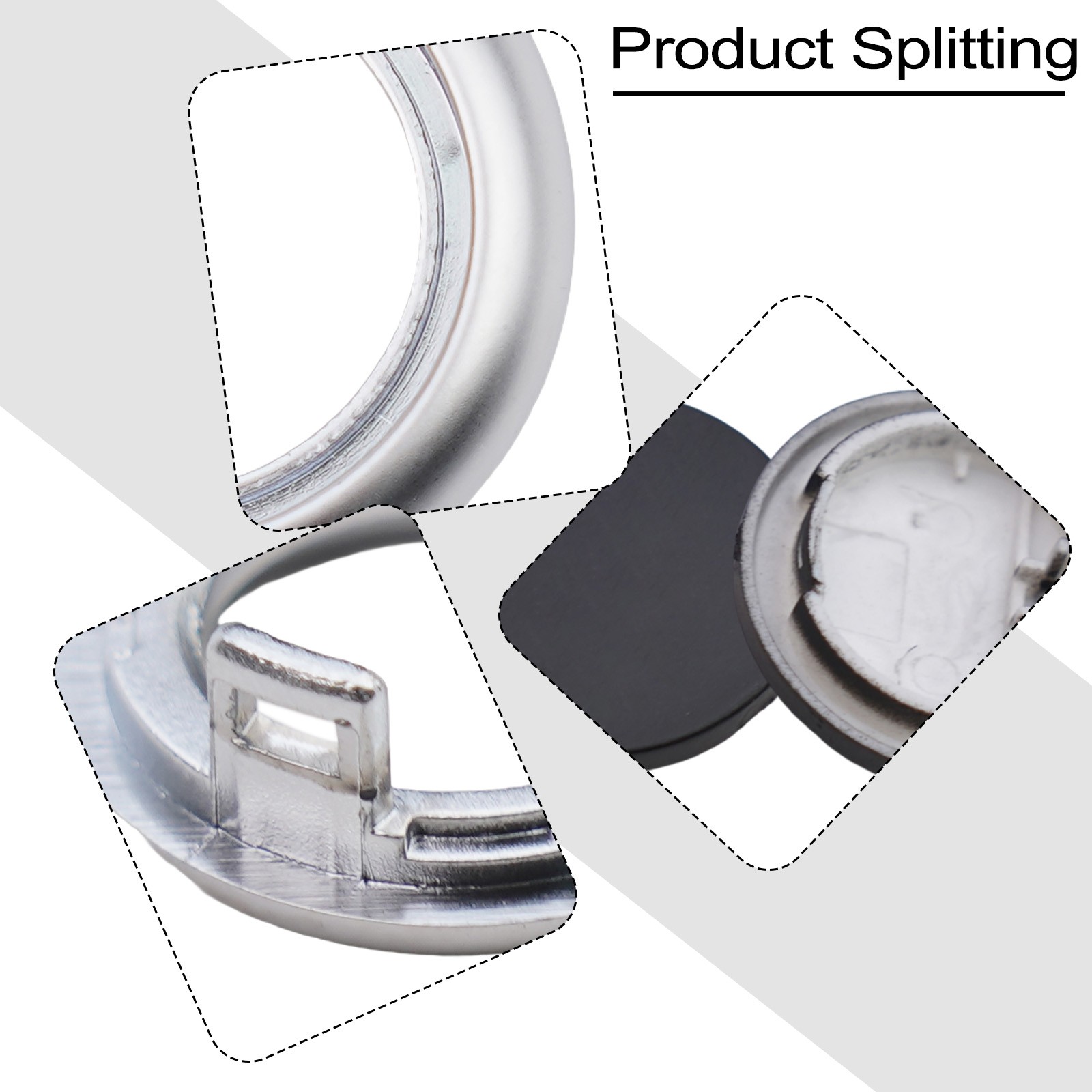 Control Button Knob Interior Black+Silver Plastic Replacement 61319393931 - Picture 11 of 12