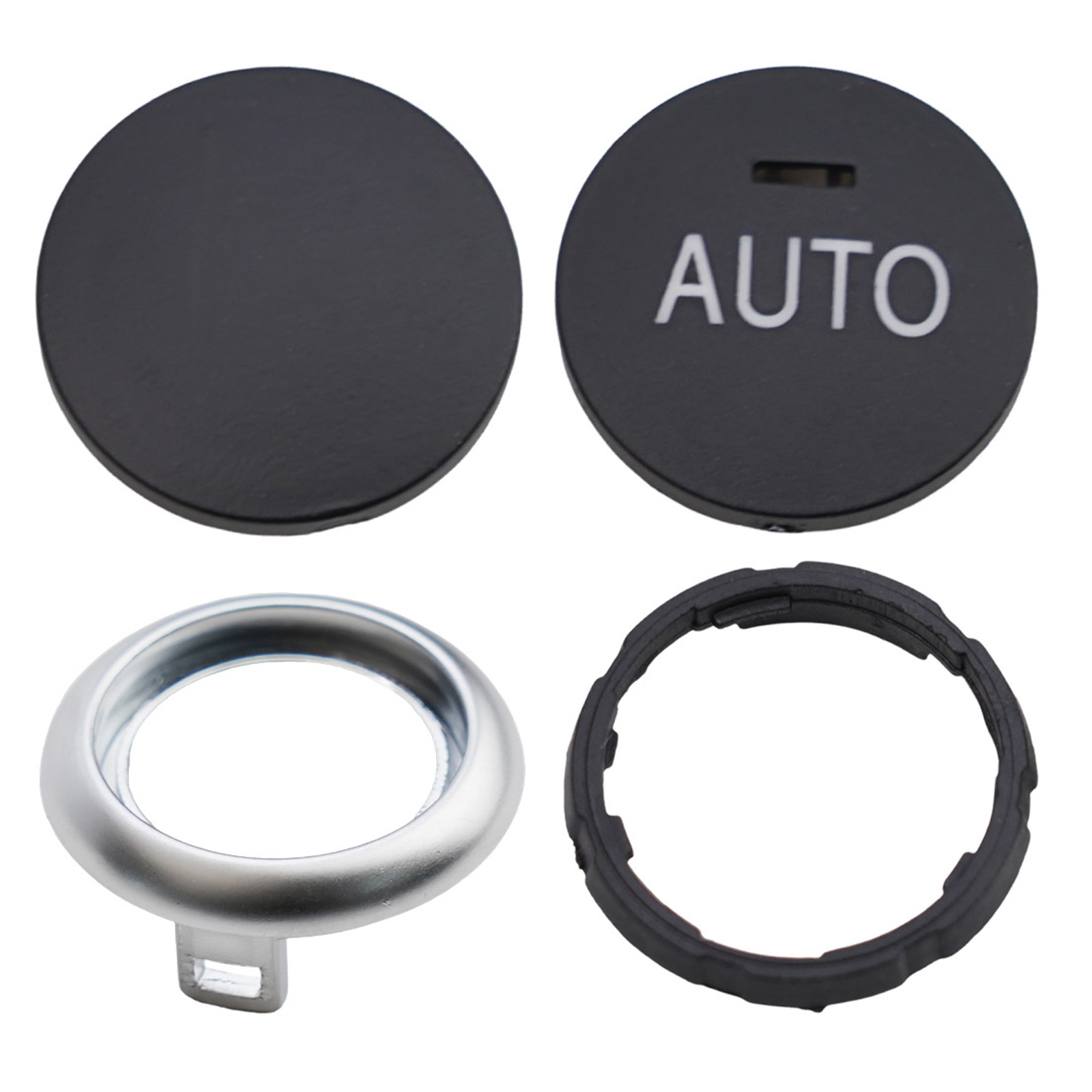 Control Button Knob Interior Black+Silver Plastic Replacement 61319393931 - Picture 10 of 12