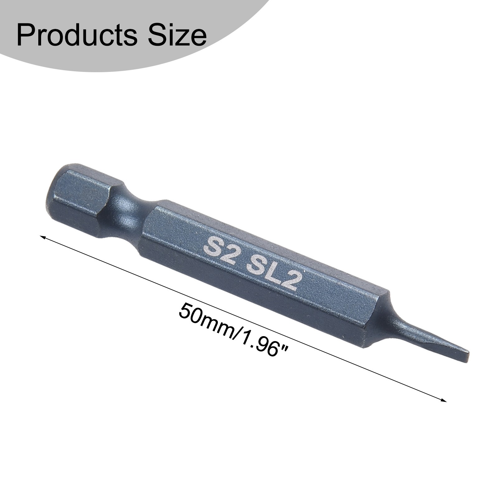 Reliable Magnetic Slotted Screwdriver Bit Blue 50mm Length Alloy Steel 2 0mm - Picture 28 of 49