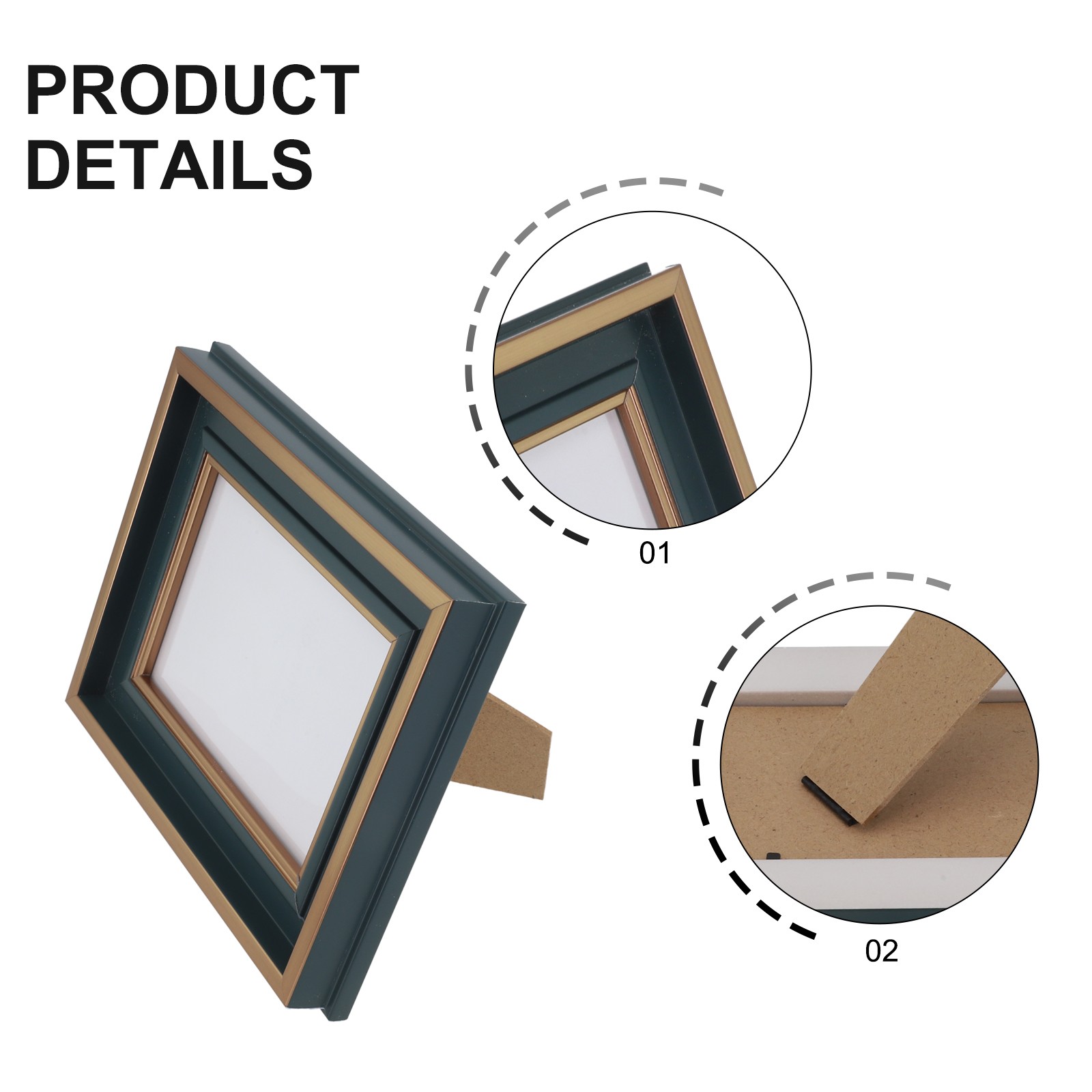 Resin Photo Frame for Wall Mounting 6x8 inches Exquisite Craftsmanship - Picture 17 of 34