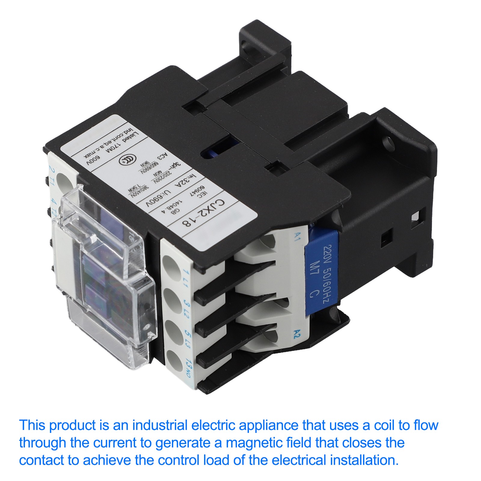 Distribution AC Contactor Plate Front Wiring Power 1 PC 3-Phase 32A Ith