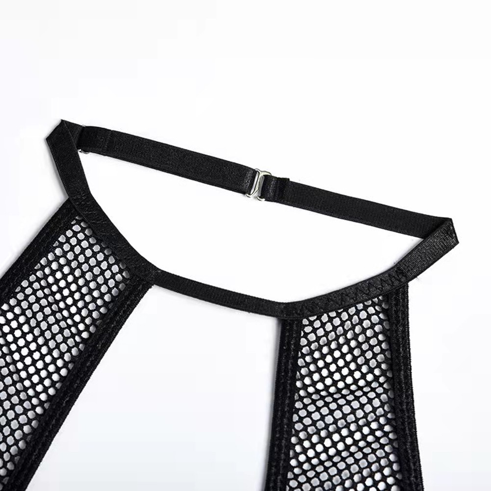 Vêtements séduisants en maille gothique mode bandage transparent sensuel costume ex