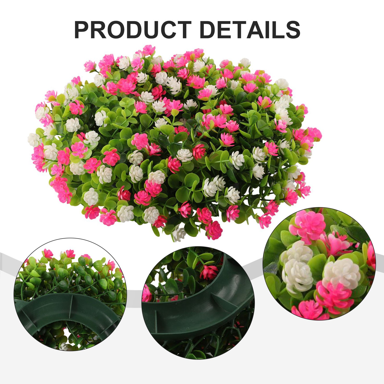 Printemps en été avec couronne deucalyptus liquidation 35 cm pour porte dentrée ou présentoir mural