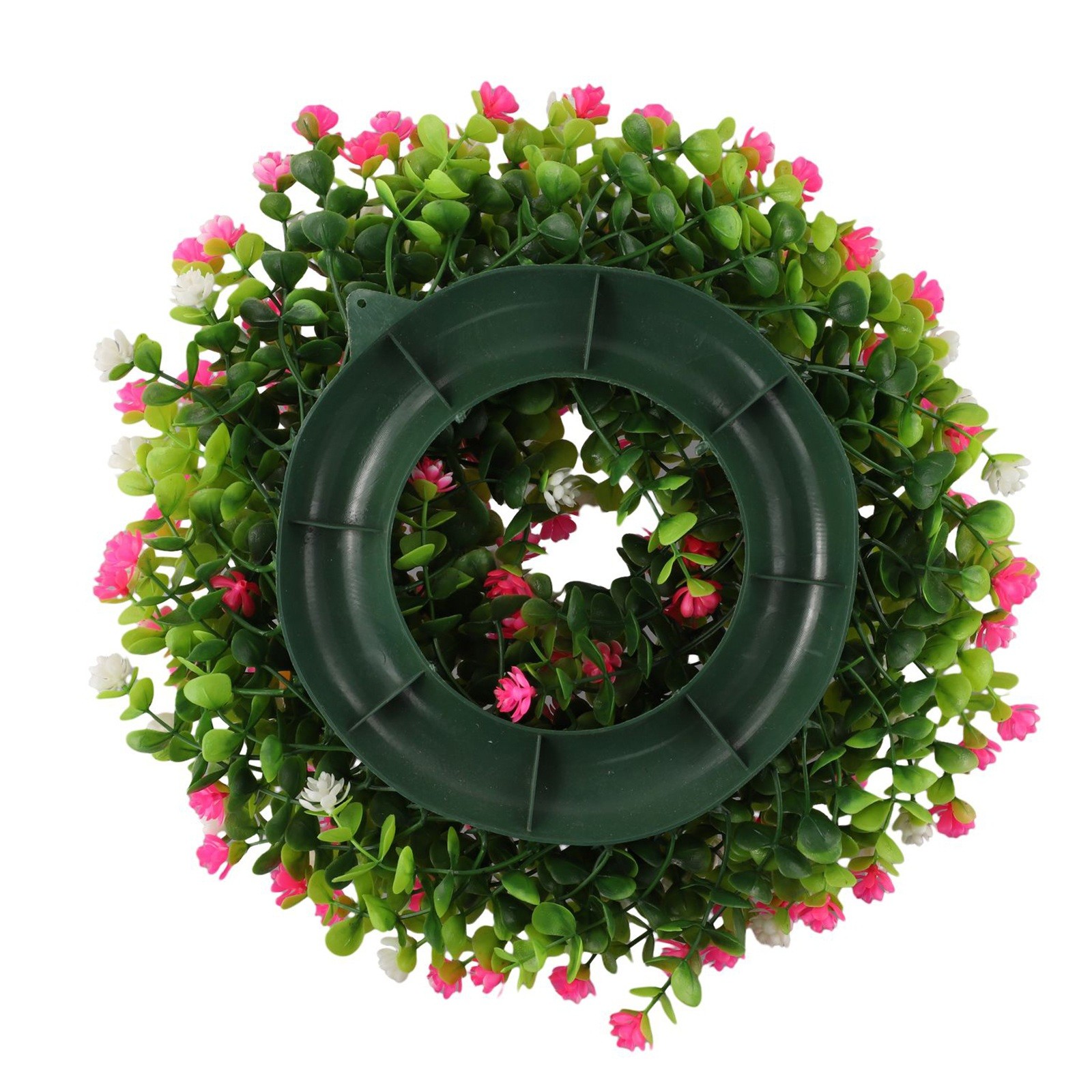 Printemps en été avec couronne deucalyptus 35 cm pour porte dentrée ou présentoir officiel mural