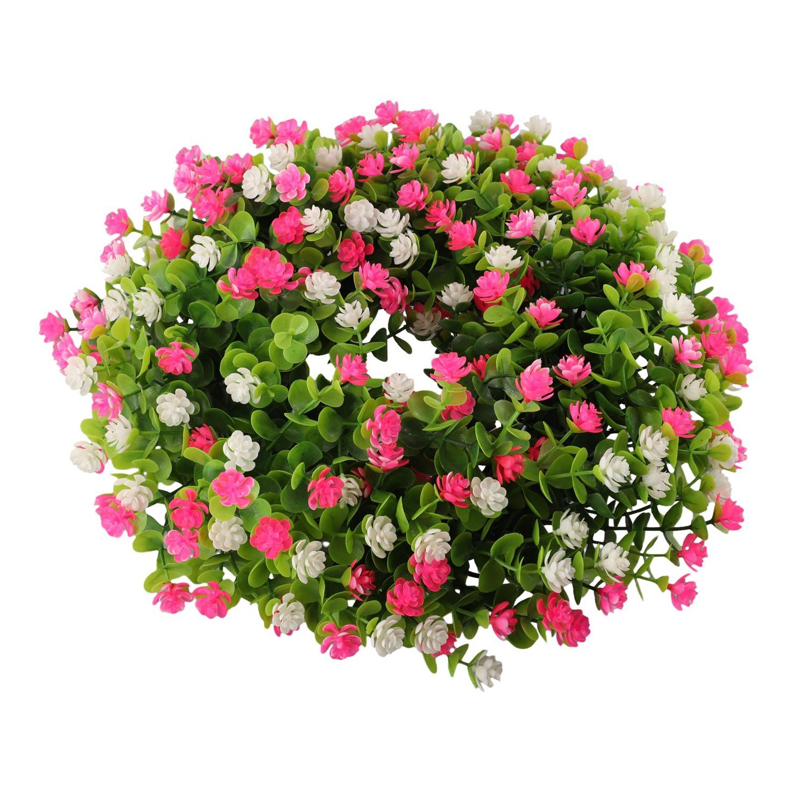 Printemps en été avec couronne deucalyptus liquidation 35 cm pour porte dentrée ou présentoir mural