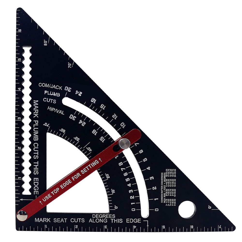 Black Body Triangle Ruler with White Graduations for Enhanced Visibility - Bild 13 von 14