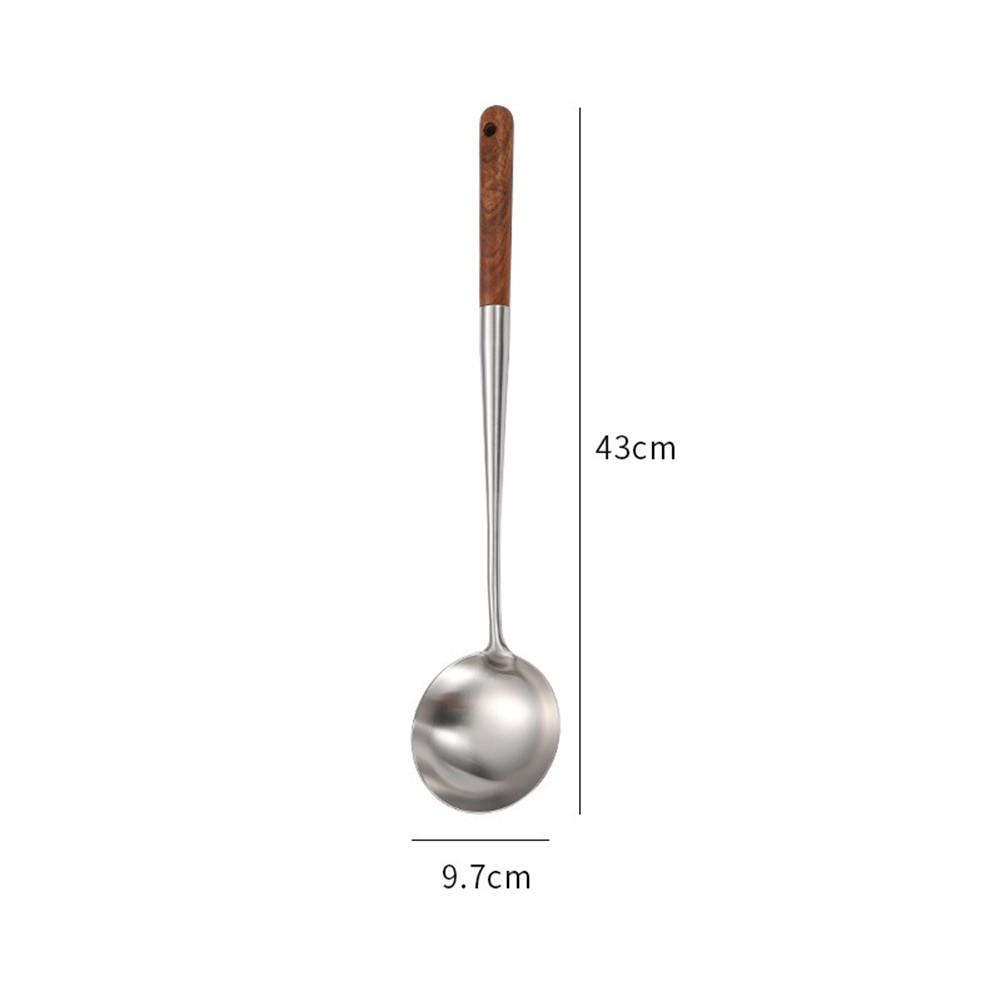 Cucchiaio zuppa skimmer mestolo finitura argento lavabile in lavastoviglie elega - Foto 16 di 21