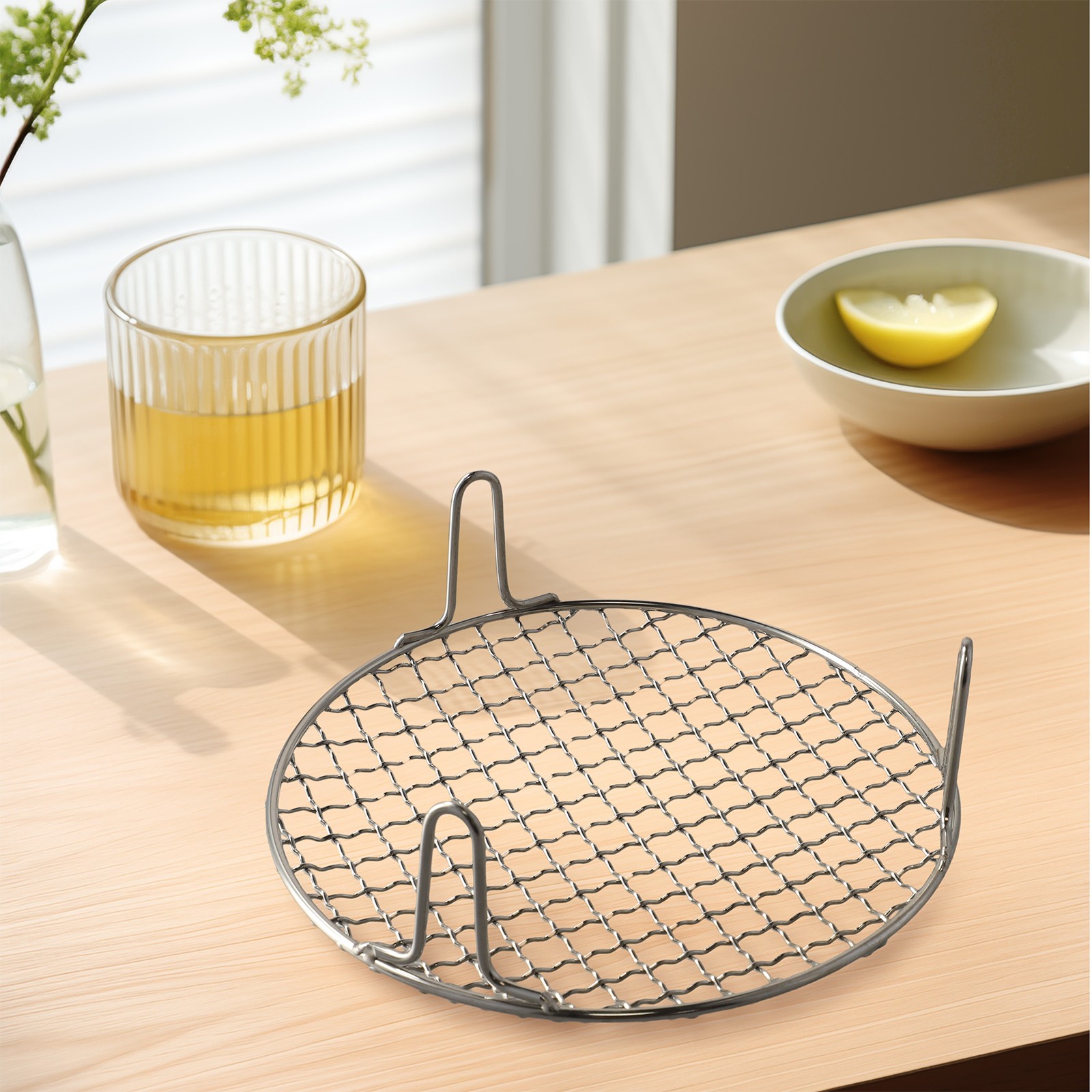 BBQ Grid Tablett Beständig Camping Draussen Heizblock Mit Bein Netz Runden - Bild 40 von 68