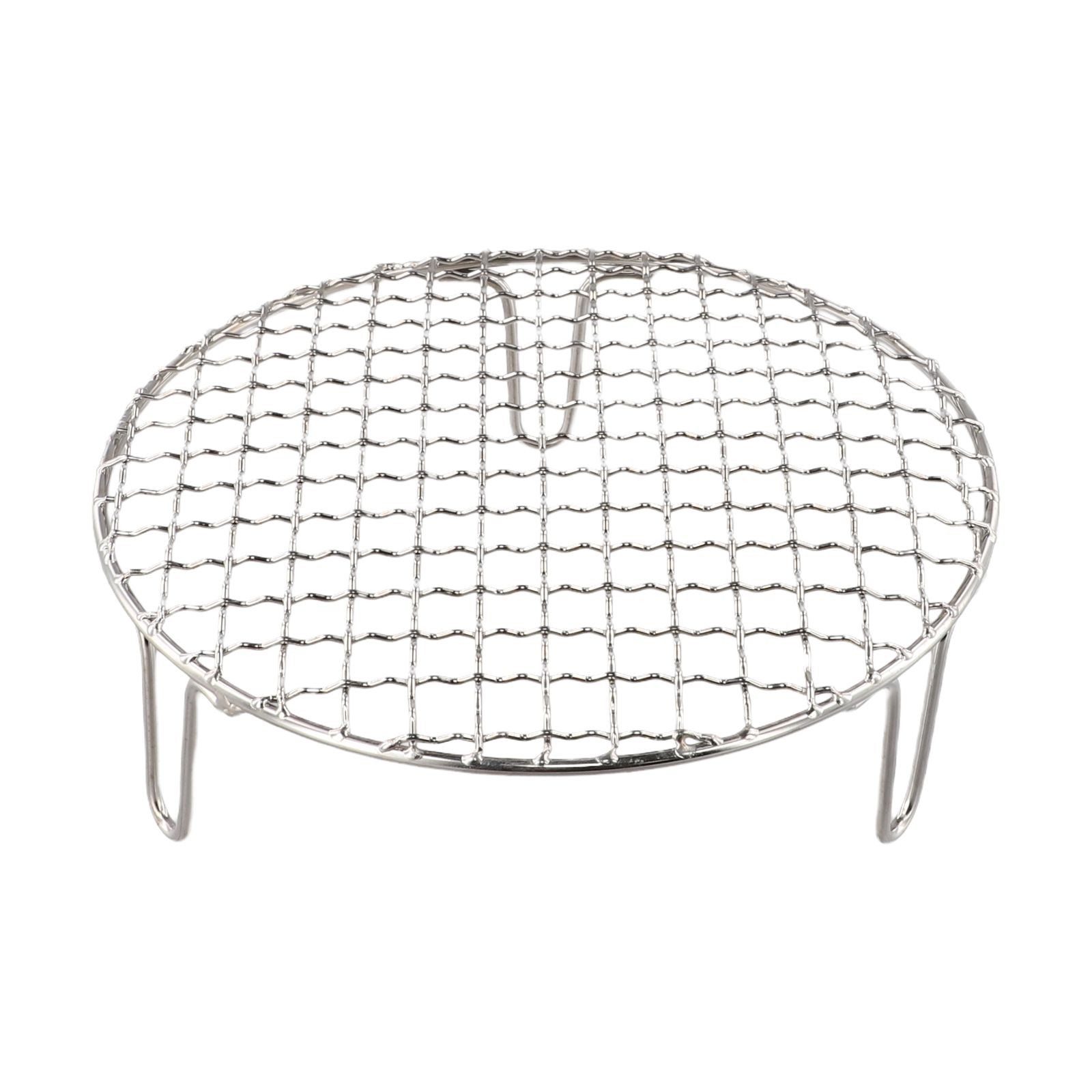 Stainless Steel Round Grid Net Barbecue Net Baking Tray BBQ Grid With Leg