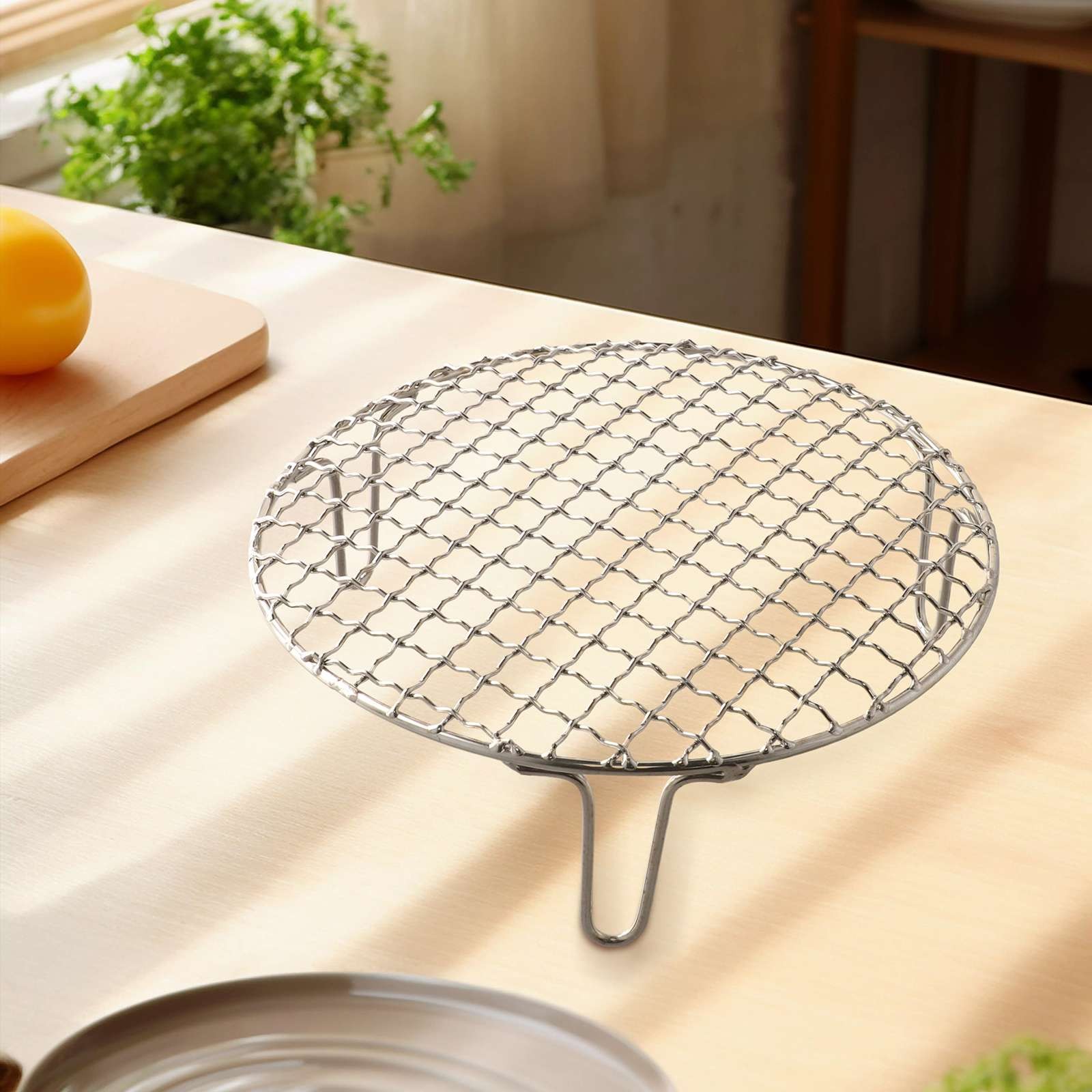BBQ Grid Tablett Beständig Camping Draussen Heizblock Mit Bein Netz Runden - Bild 41 von 68