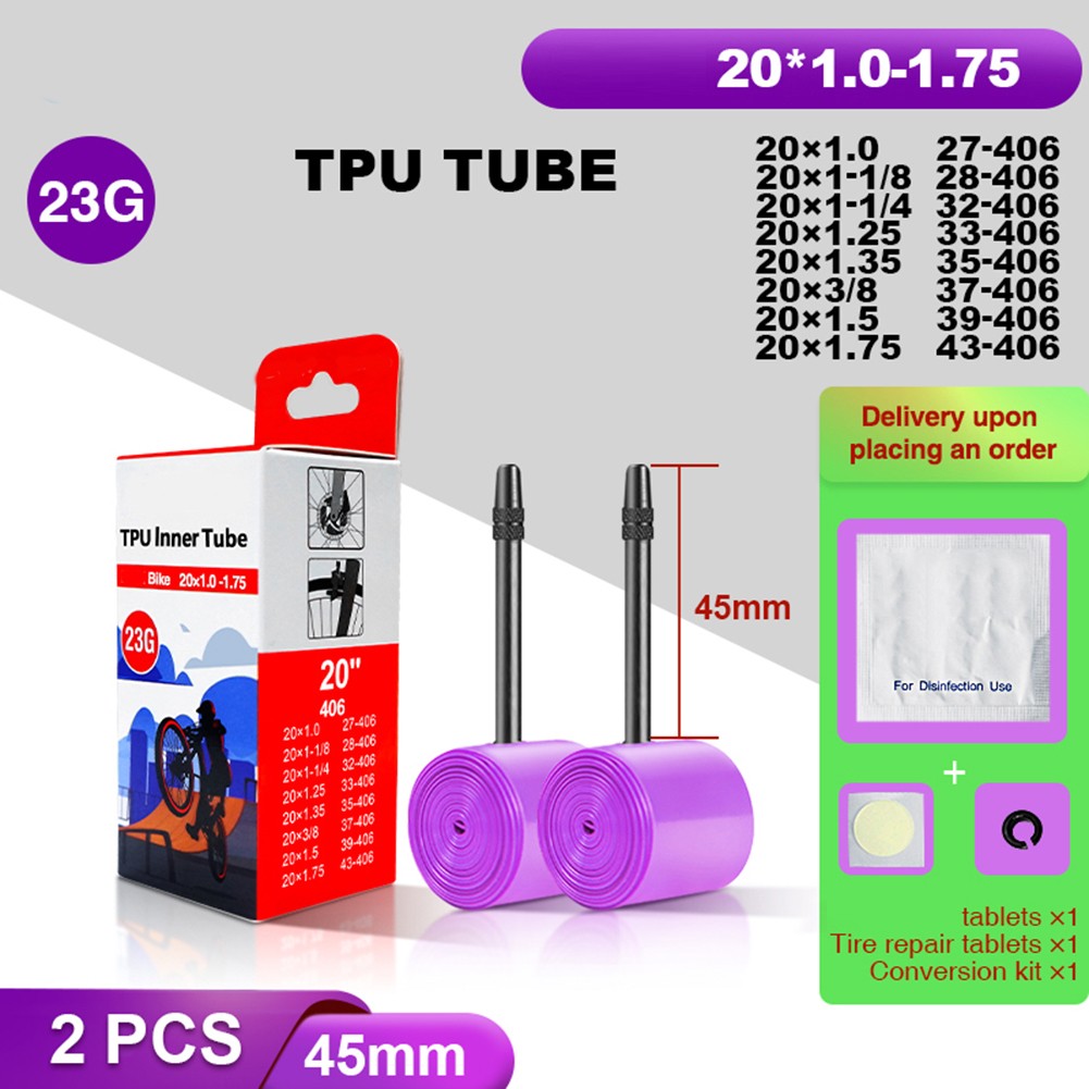 Reinforced Valve Inner Tube for 20x1 0 1 75 Tires Ultralight 23g for BMX406 - Picture 23 of 45