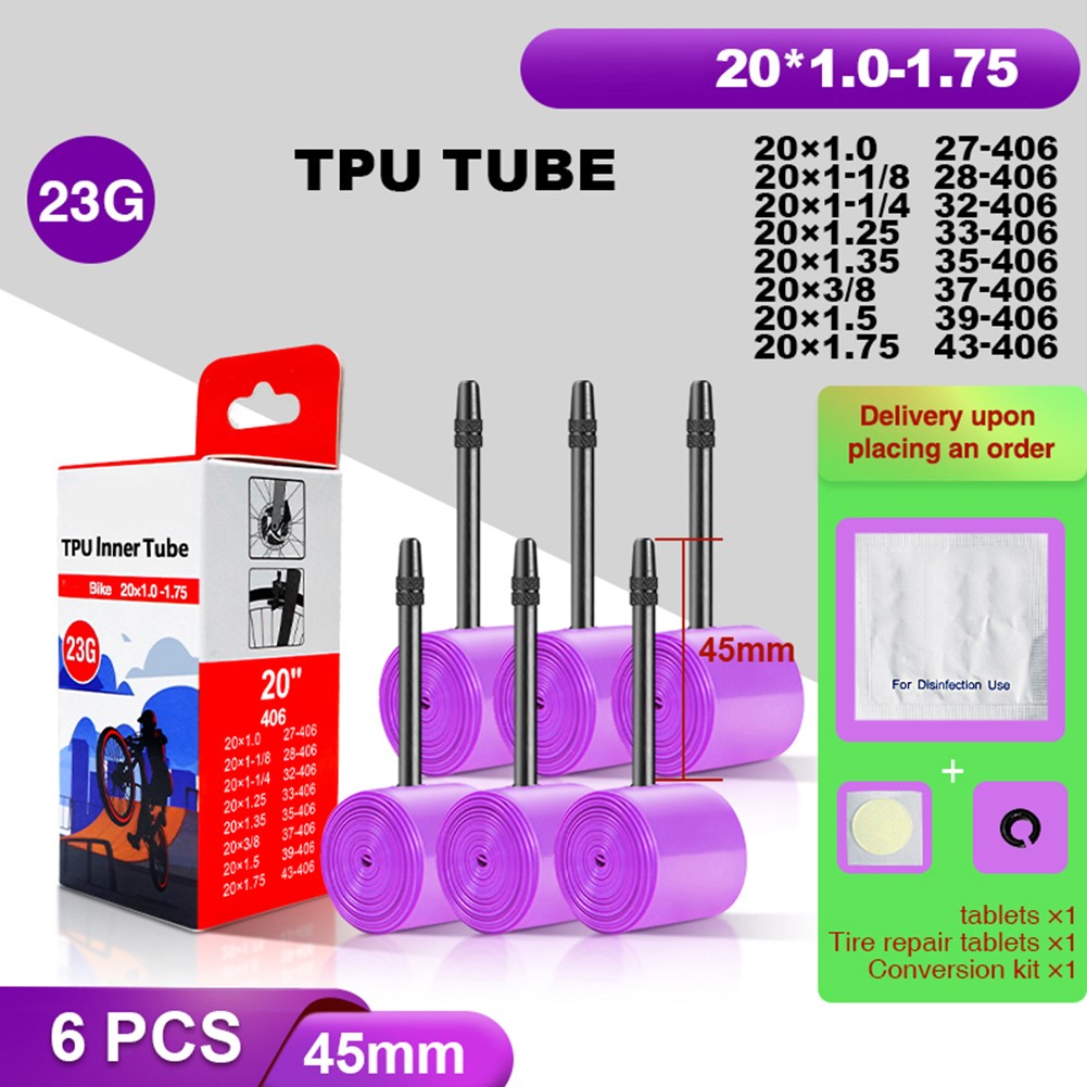 Reinforced Valve Inner Tube for 20x1 0 1 75 Tires Ultralight 23g for BMX406 - Picture 31 of 45