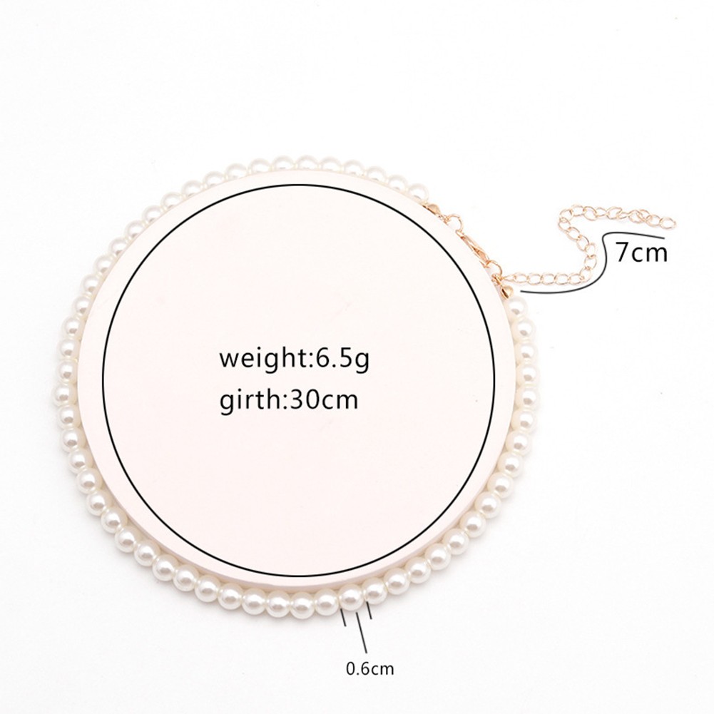 Tempting Imitation Pearls Clavicle Chain Necklace Add a Touch of Glamour - Picture 5 of 8