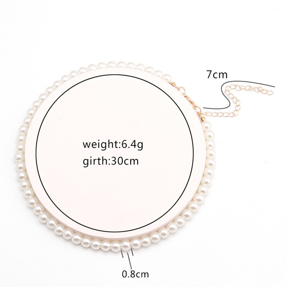 Tempting Imitation Pearls Clavicle Chain Necklace Add a Touch of Glamour - Picture 6 of 8
