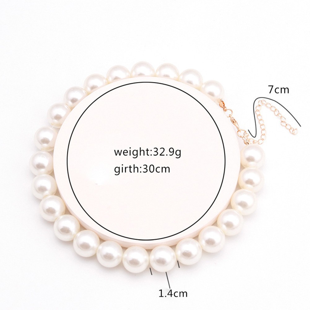 Tempting Imitation Pearls Clavicle Chain Necklace Add a Touch of Glamour - Picture 8 of 8