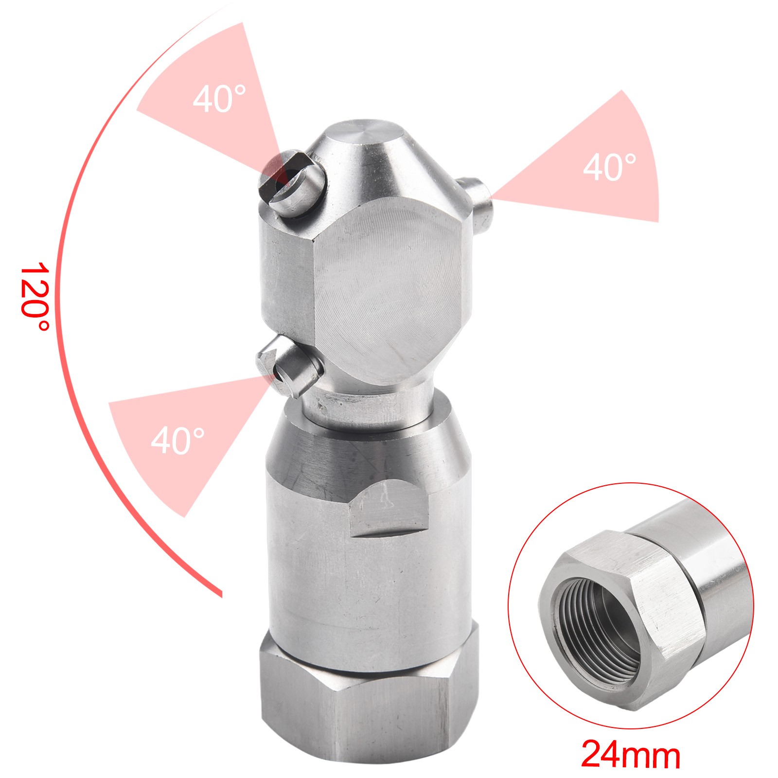Advanced Rotating Tank Washing Spray Nozzle for High Temperature Cleaning - Picture 37 of 46