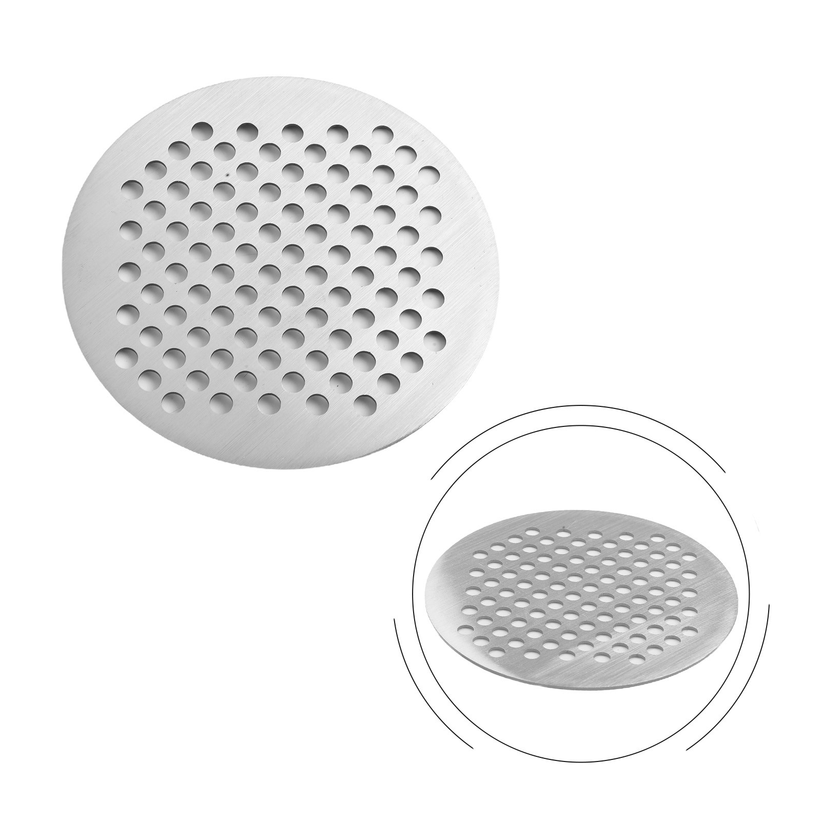 Anti Slip Round Stainless Steel Shower Drain Strainer Cover Hair Filter