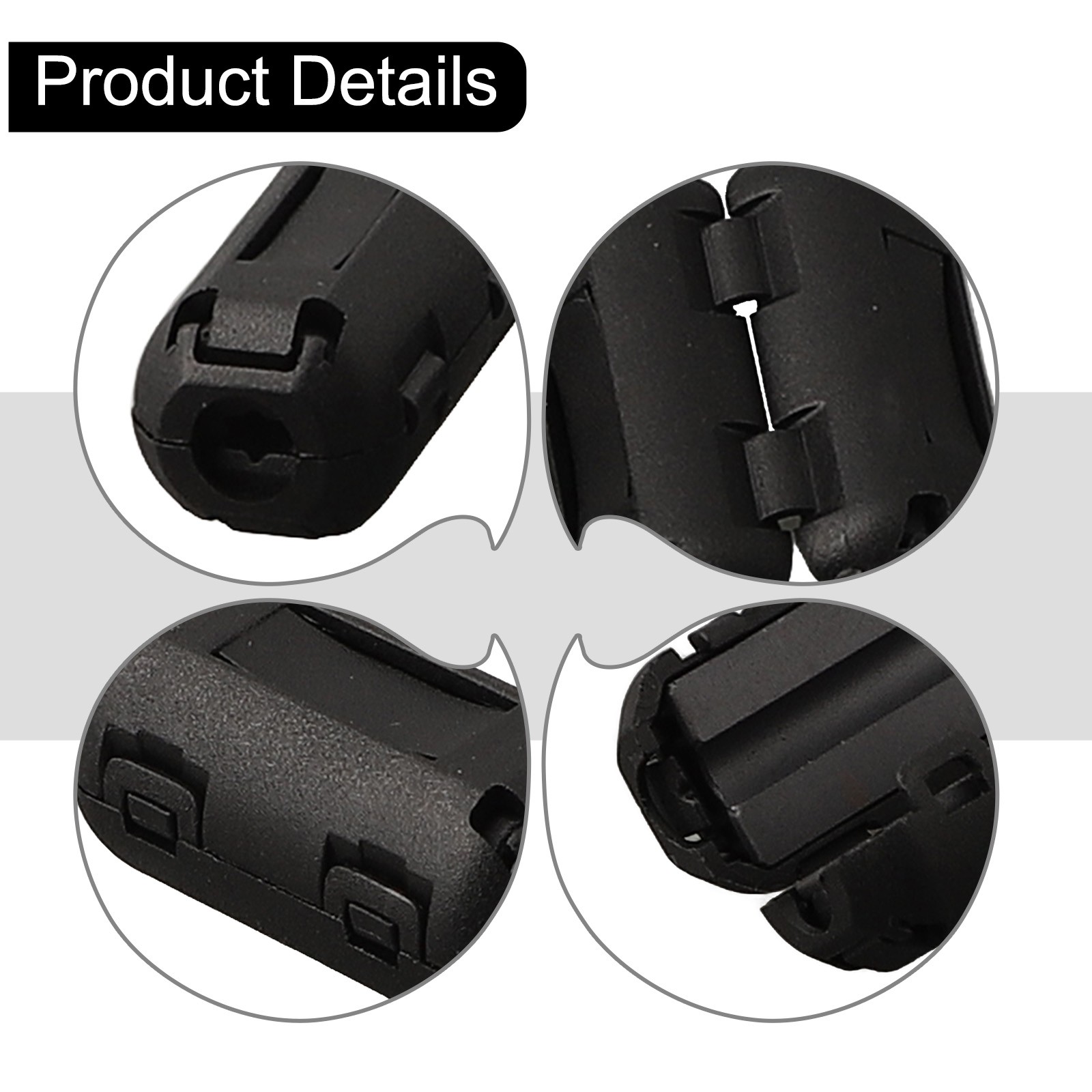 Ferrite Core Noise Suppressor Filter Ring Cable Clip On Wire Soft Magnetic - Picture 30 of 75