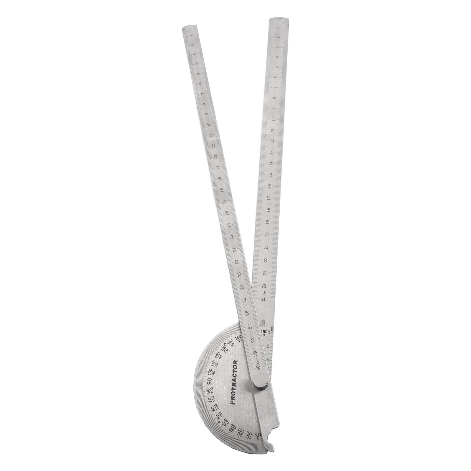Convenient 2 in 1 Protractor Ruler for Easy Angle and Length Calculation
